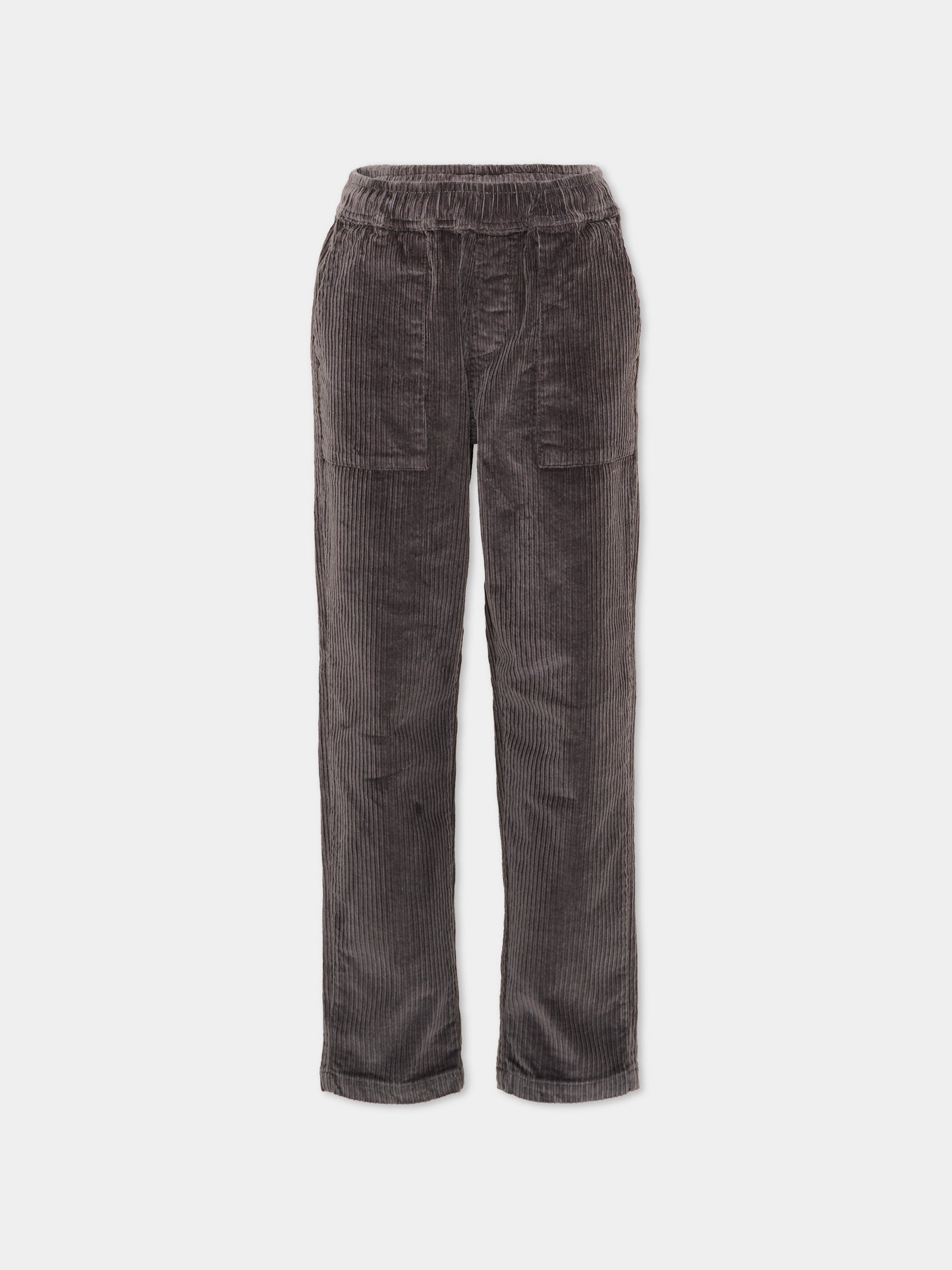 Pantalone grigio per bambino velluto,Trussardi Junior,TBA26016PA GREY GREY