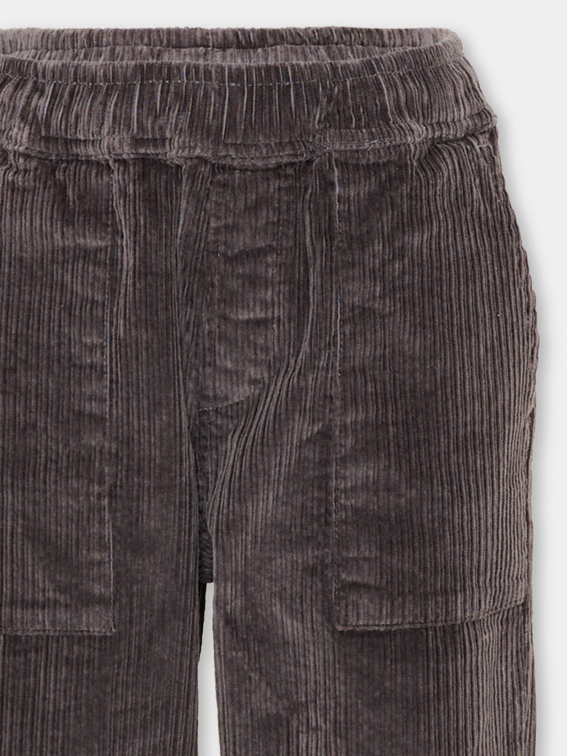 Pantalone grigio per bambino velluto,Trussardi Junior,TBA26016PA GREY GREY