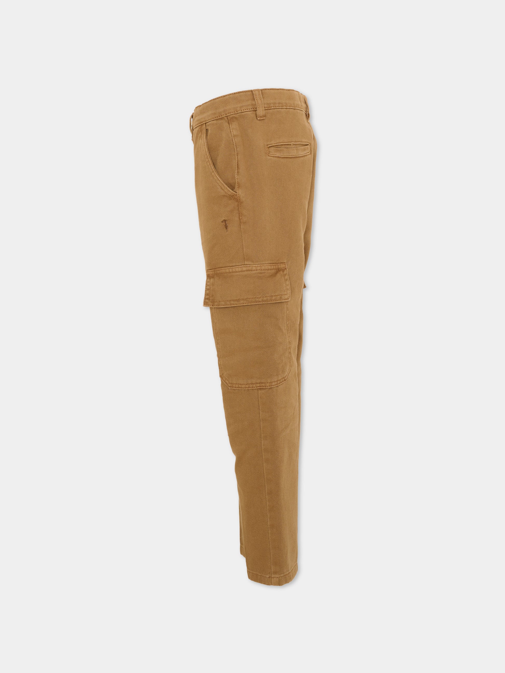 Pantalone marrone per bambino cargo,Trussardi Junior,TBA26036PA BROWN BROWN