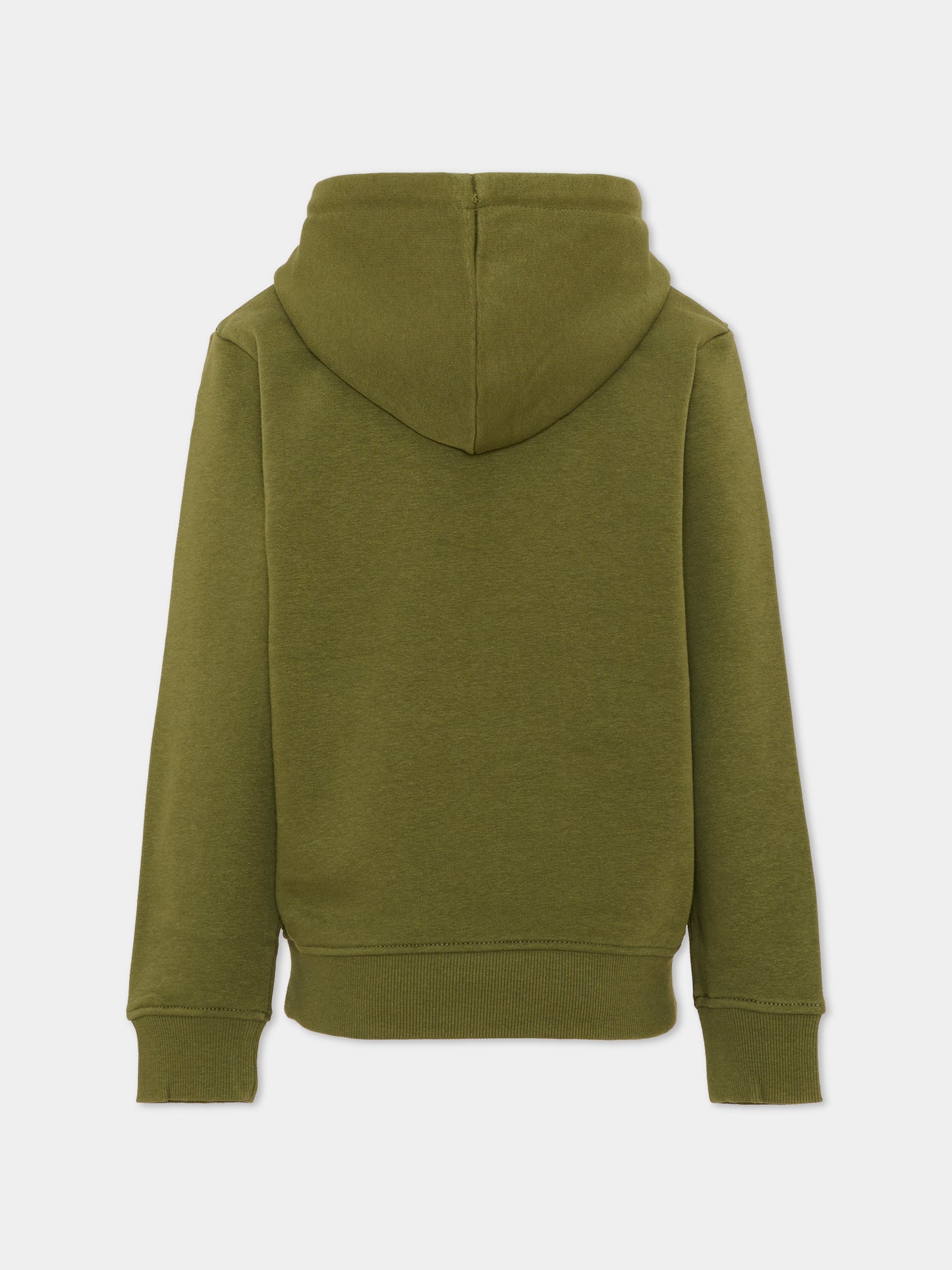 Felpa con cappuccio verde per bambino con logo,Trussardi Junior,TBA26062FE CYPRESS CYPRESS