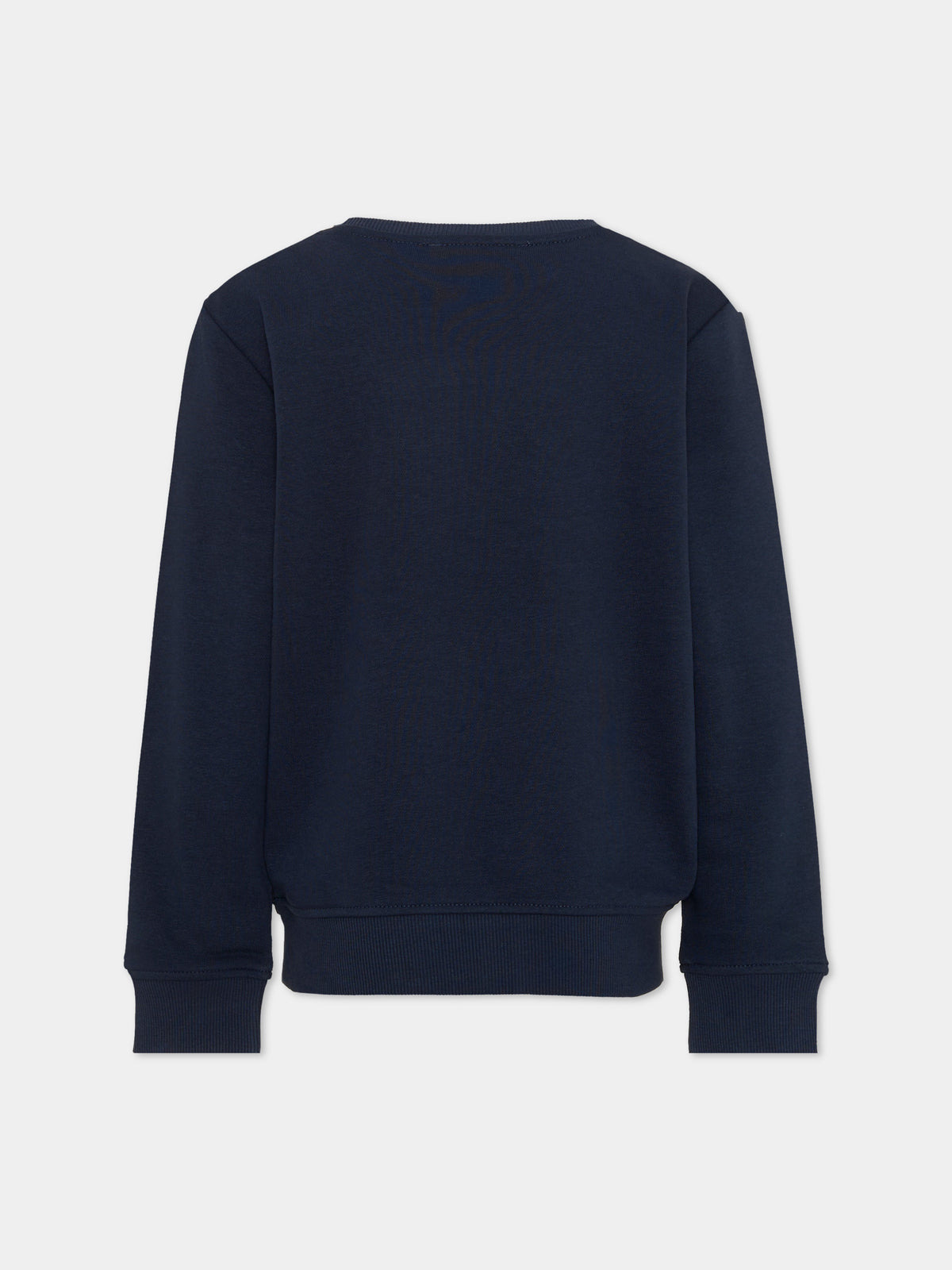 Felpa girocollo blu per bambino con logo,Trussardi Junior,TBA26014FE BLUE_NAVAL BLUE NAVAL