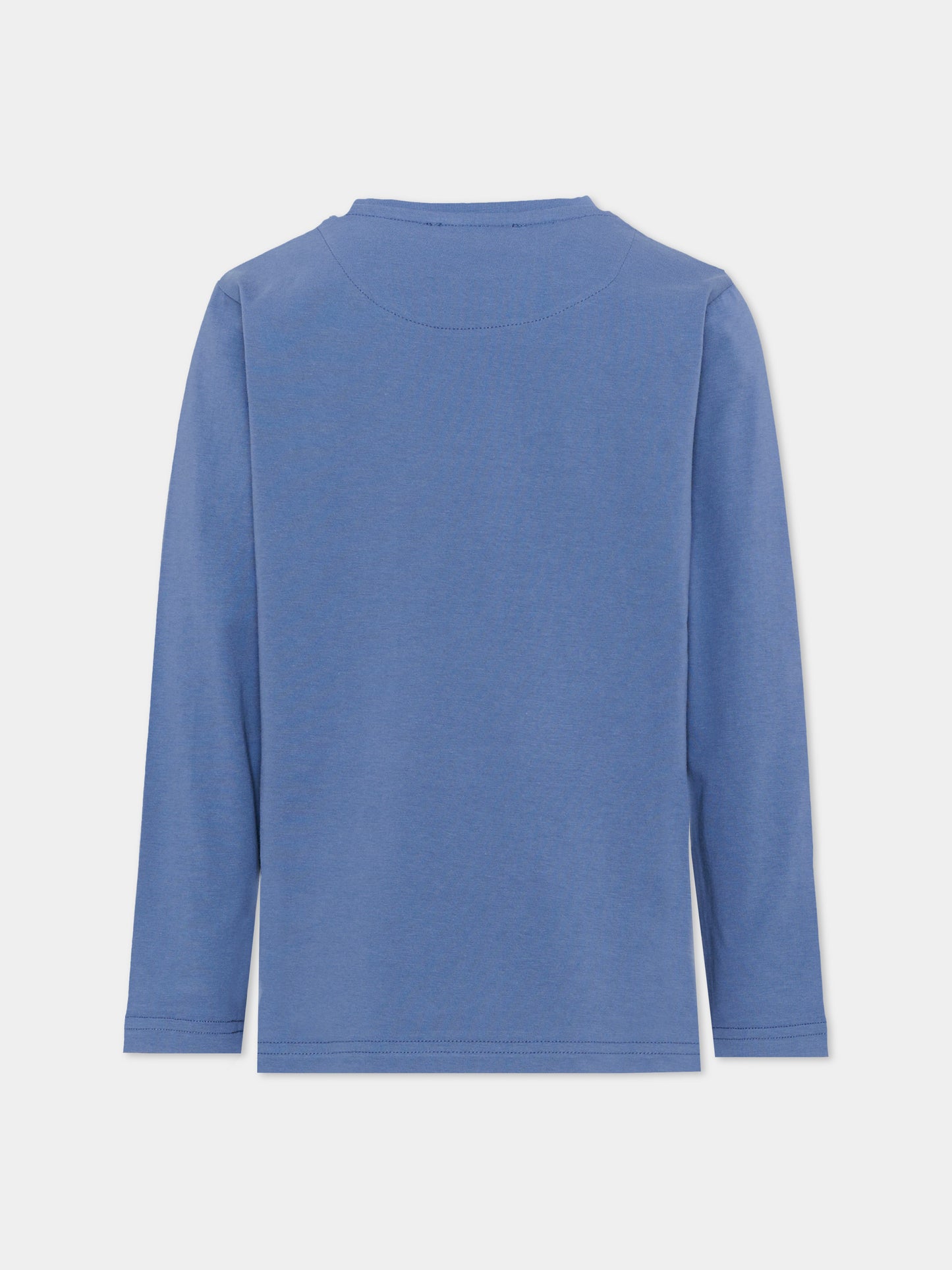 T-Shirt blu per bambino con logo,Trussardi Junior,TBA26007TS AVIO AVIO