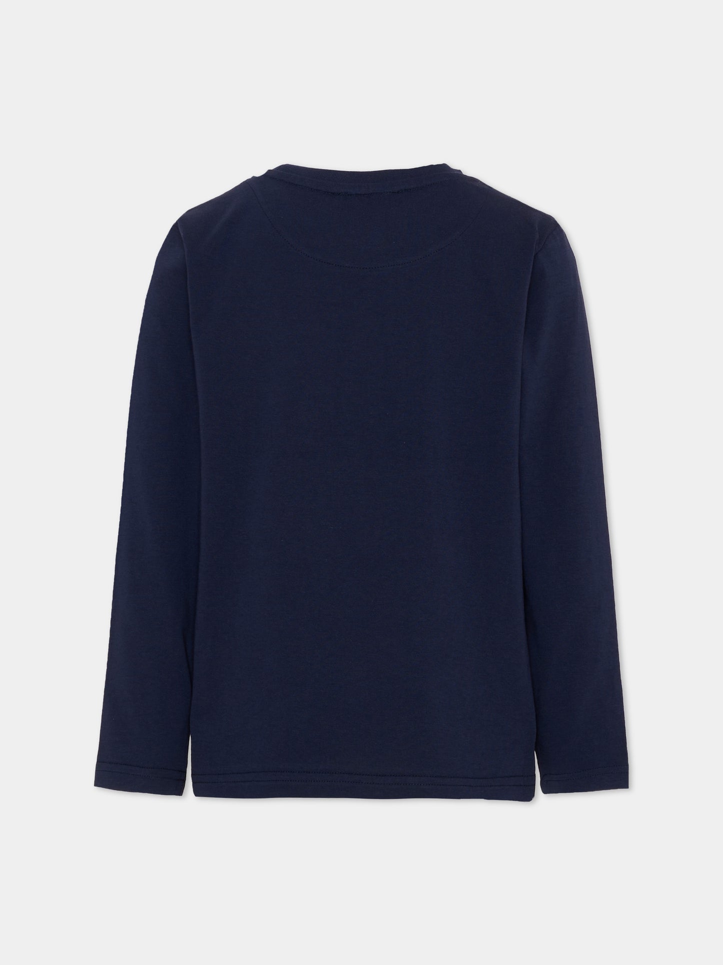T-Shirt blu per bambino con logo,Trussardi Junior,TBA26007TS BLUE_NAVAL BLUE NAVAL