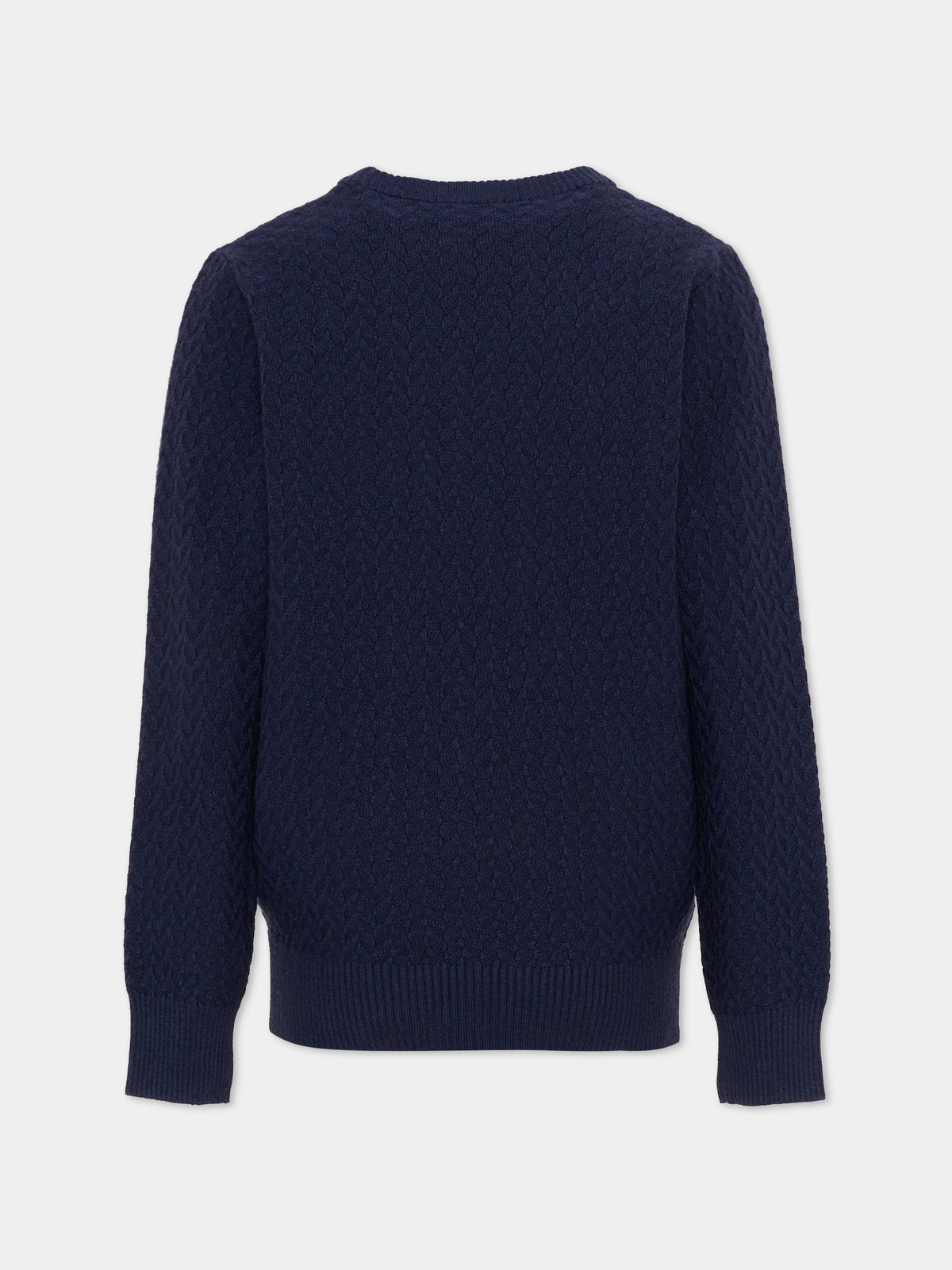 Maglione blu per bambino con logo,Trussardi Junior,TBA26003MA BLUE_NAVAL BLUE NAVAL