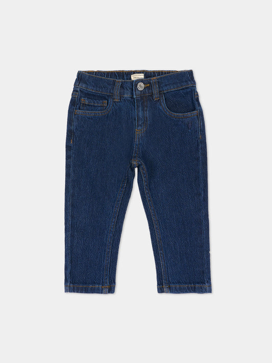 Jeans blu per neonato,Trussardi Junior,TIA26017JE D.BLUE_DK DENIM BLUE DARK