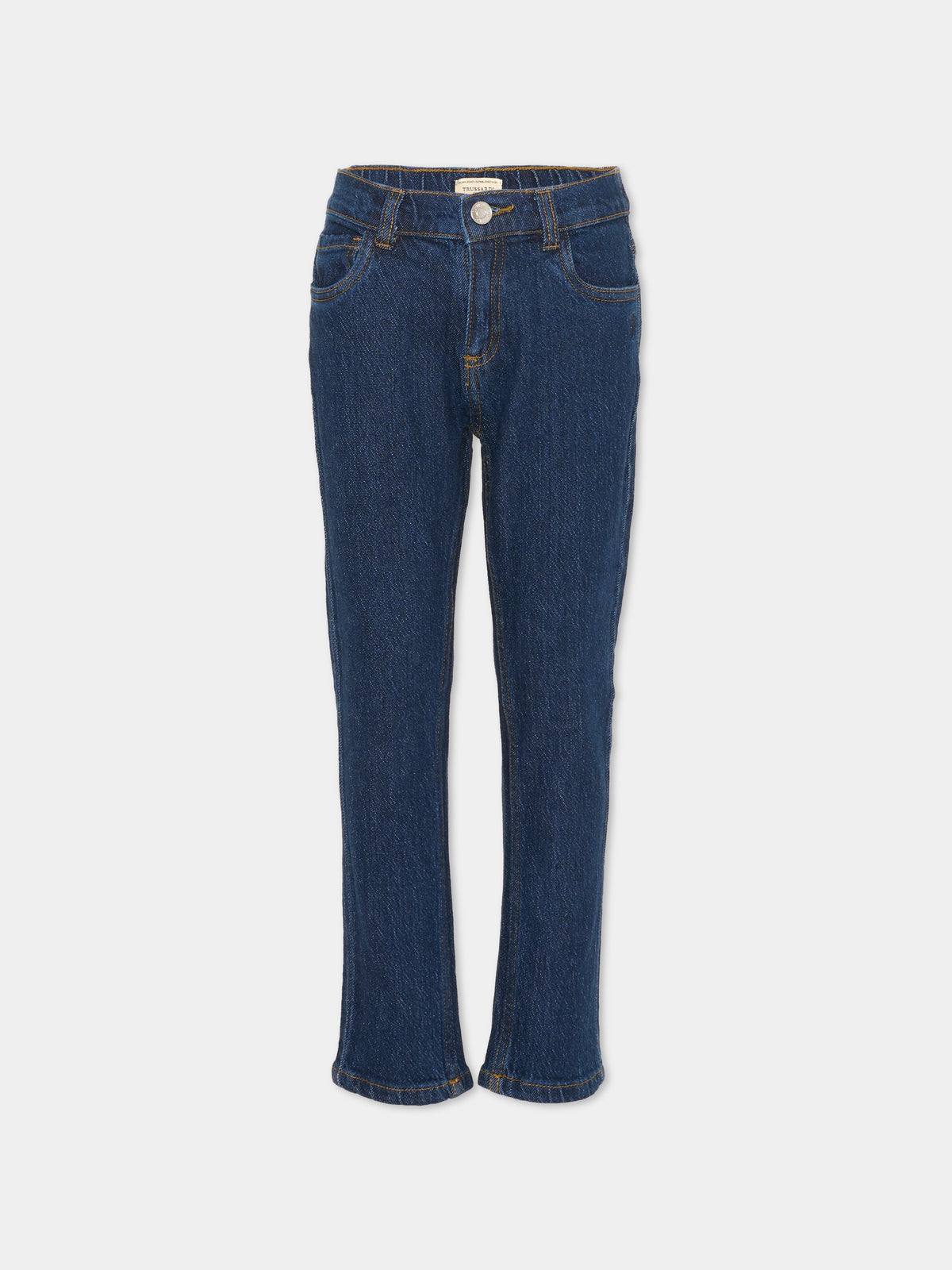 Jeans blu per bambino,Trussardi Junior,TIA26017JE D.BLUE_DK DENIM BLUE DARK