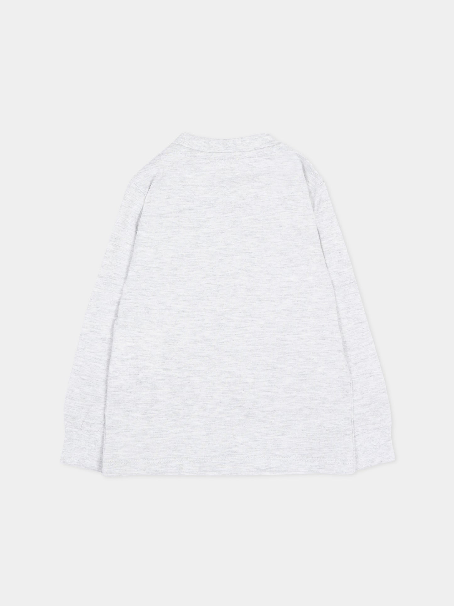 T-Shirt grigia per neonato con logo,Trussardi Junior,TIA26041TS GREY_LM/BN GREY LIGHT MELANGE