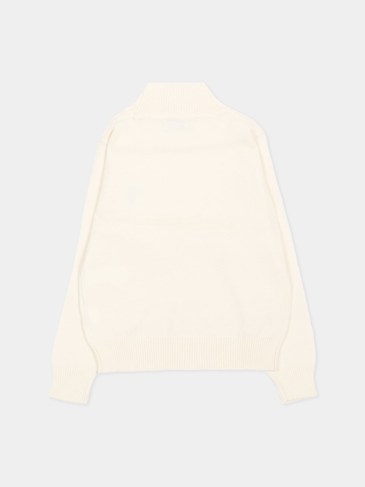 Dolcevita avorio per neonato con logo,Trussardi Junior,TIA26100MA OFF-WHITE OFF-WHITE