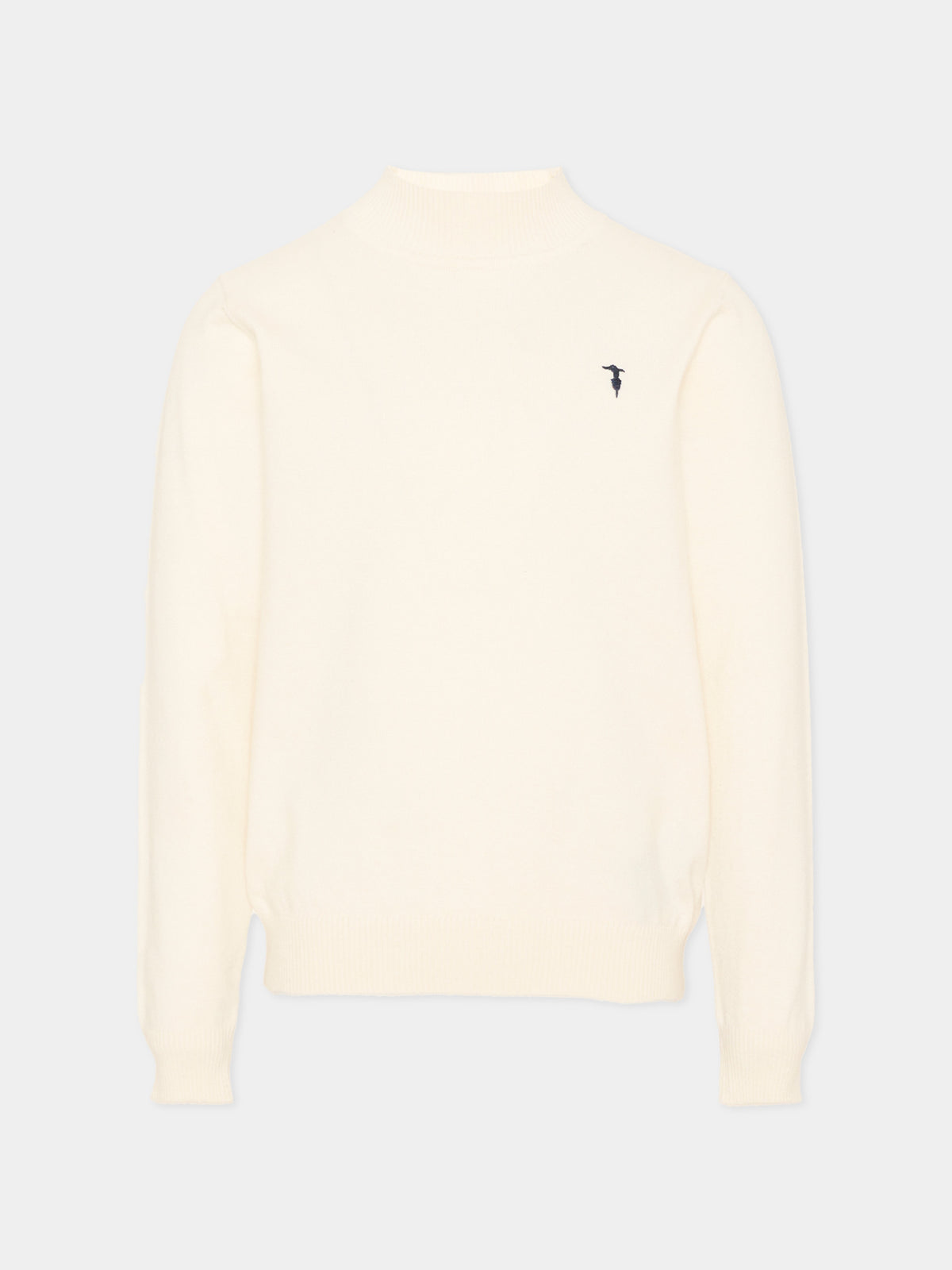 Dolcevita avorio per bambino con logo,Trussardi Junior,TIA26100MA OFF-WHITE OFF-WHITE