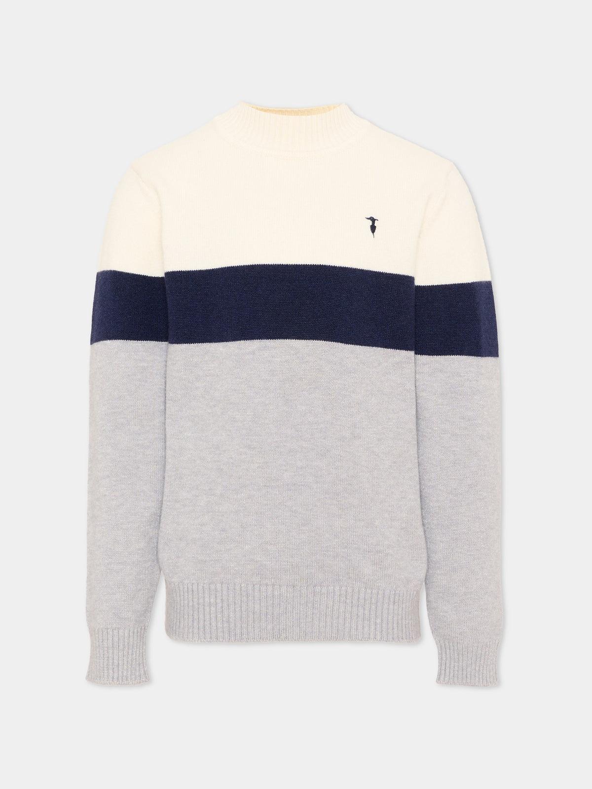 Dolcevita avorio per bambino con logo,Trussardi Junior,TIA26069MA O-WHT/BN/G OFF-WHITE