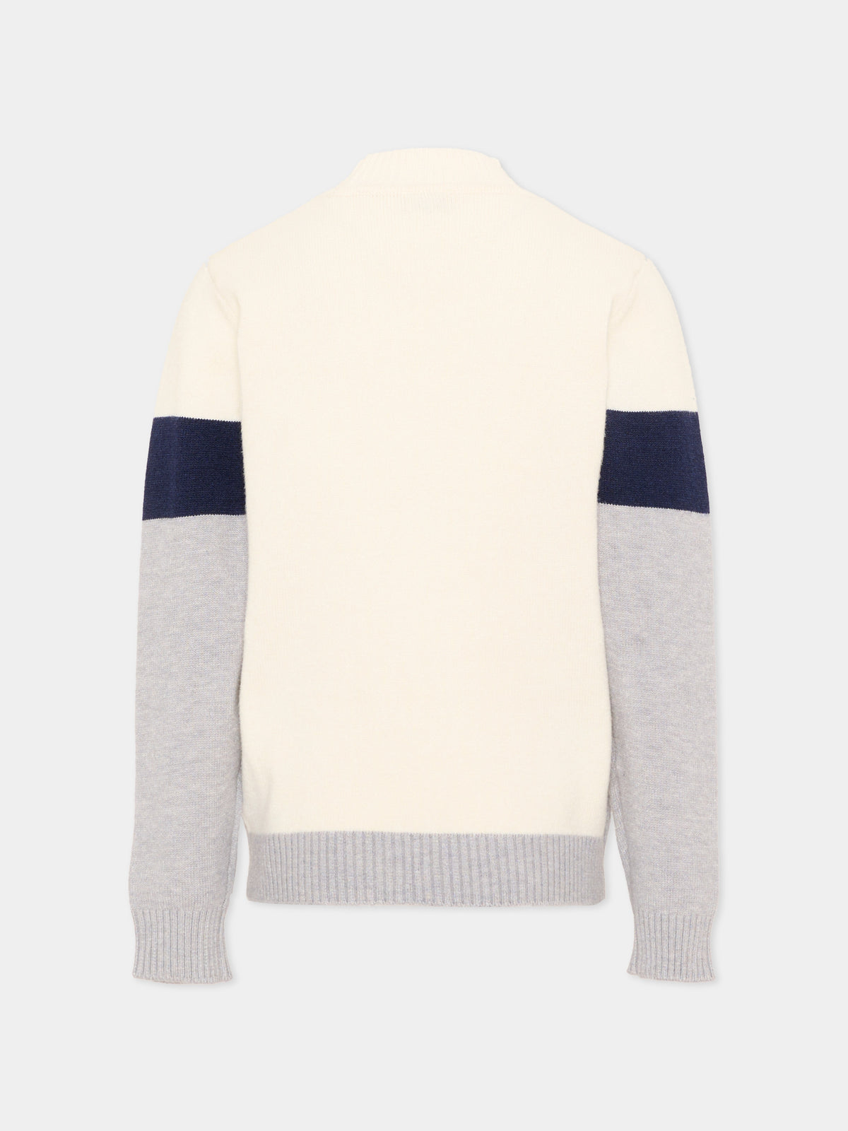 Dolcevita avorio per bambino con logo,Trussardi Junior,TIA26069MA O-WHT/BN/G OFF-WHITE
