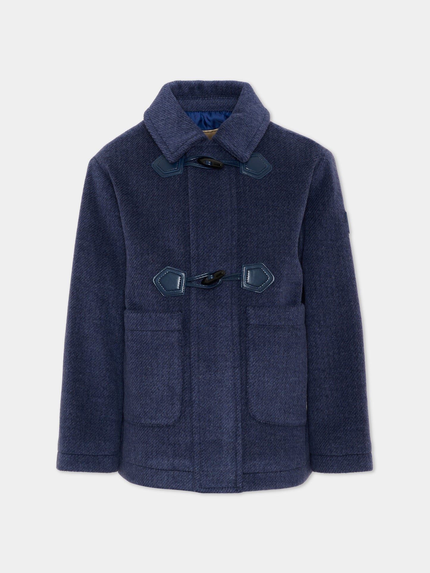 Cappotto blu per bambino,Trussardi Junior,TIA26047CP BLUE_NAVAL BLUE NAVAL