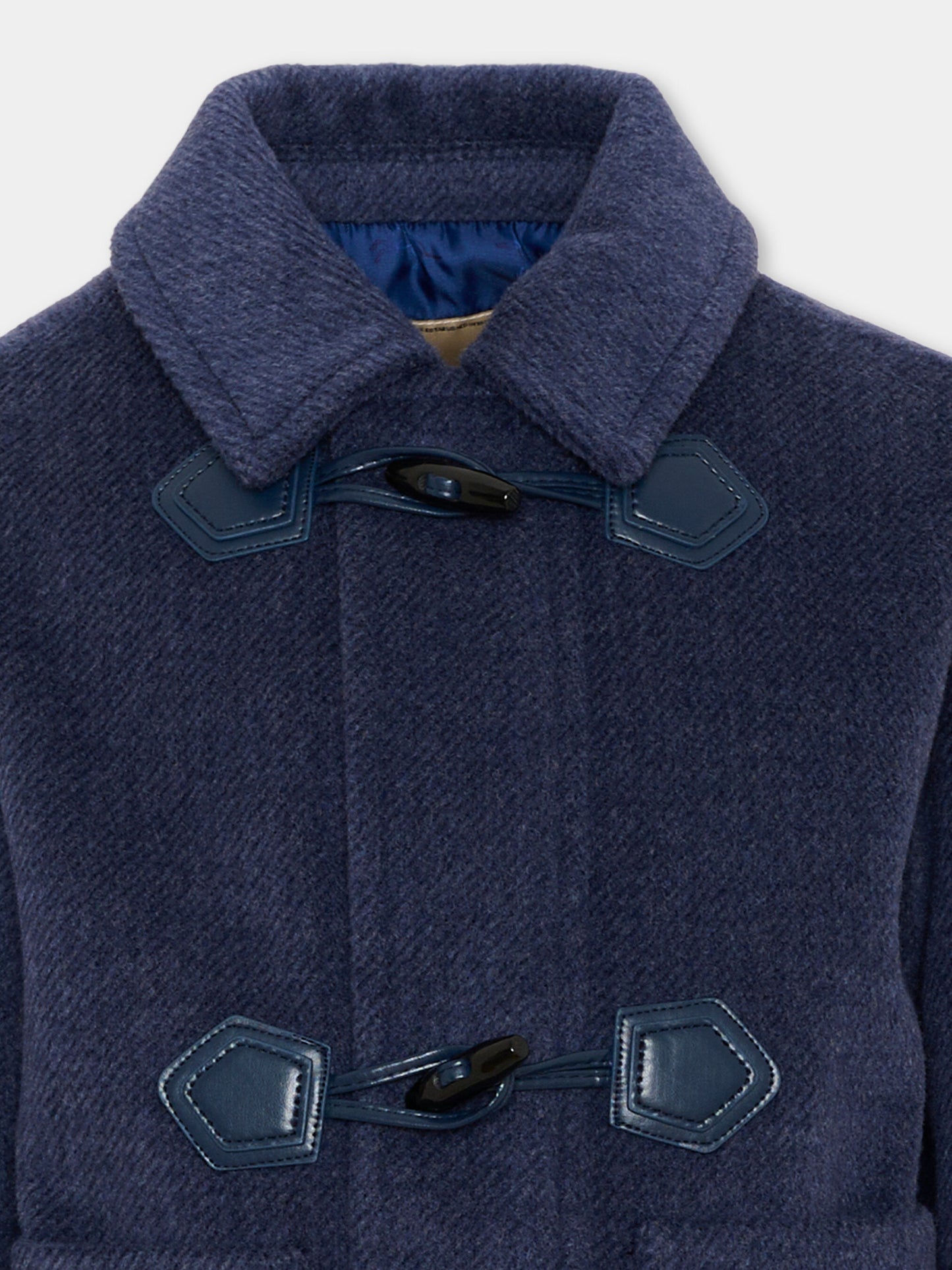Cappotto blu per bambino,Trussardi Junior,TIA26047CP BLUE_NAVAL BLUE NAVAL