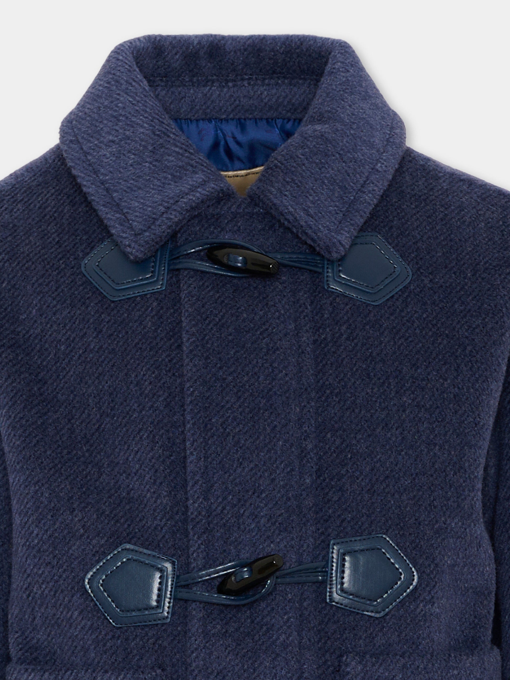 Cappotto blu per bambino,Trussardi Junior,TIA26047CP BLUE_NAVAL BLUE NAVAL