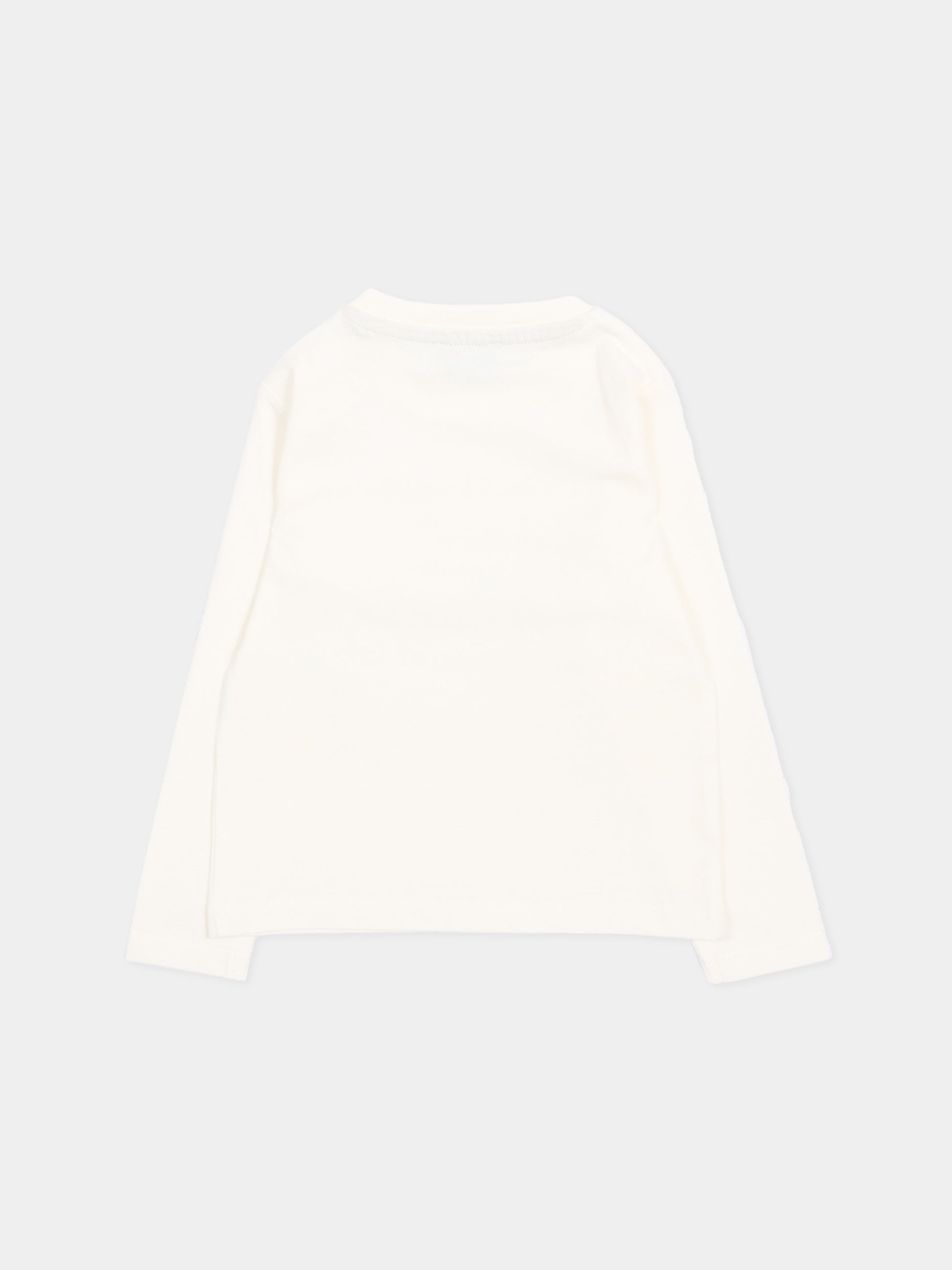 T-Shirt avorio per neonato con logo,Trussardi Junior,TIA26004TS OFF-WHITE OFF-WHITE