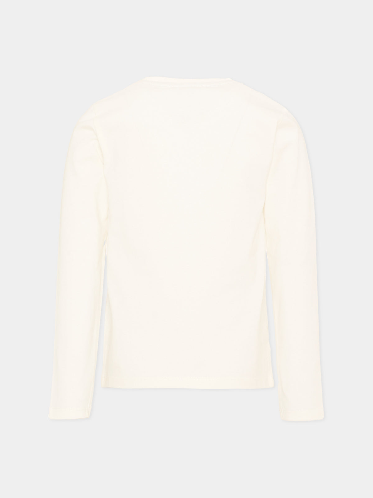 T-Shirt a manica lunga avorio per bambino con logo,Trussardi Junior,TIA26004TS OFF-WHITE OFF-WHITE