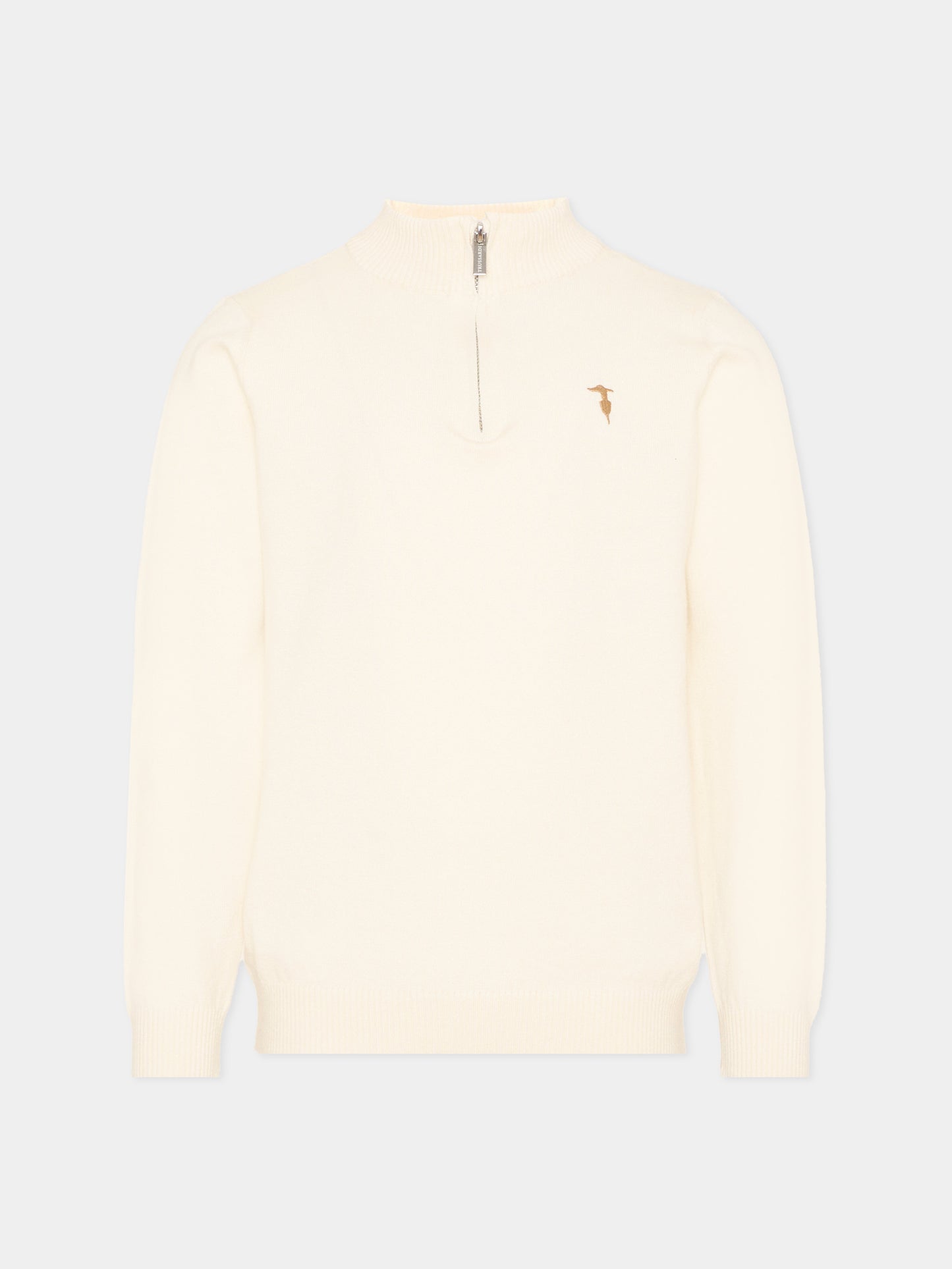 Maglione avorio per bambino con levriero,Trussardi Junior,TIA26116MA OFF-WHITE OFF-WHITE