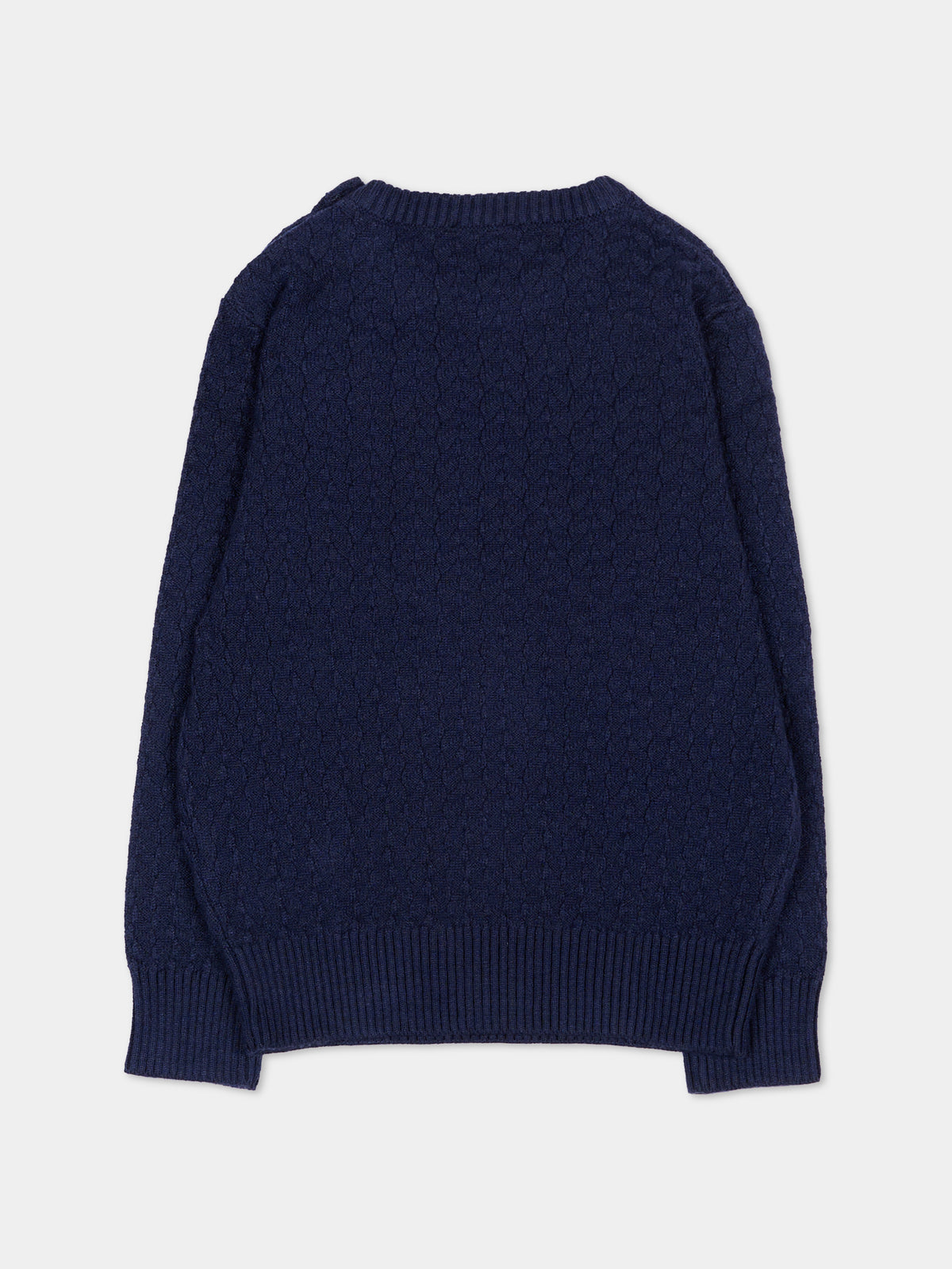 Maglione blu per neonato con logo,Trussardi Junior,TIA26003MA BLUE_NAVAL BLUE NAVAL