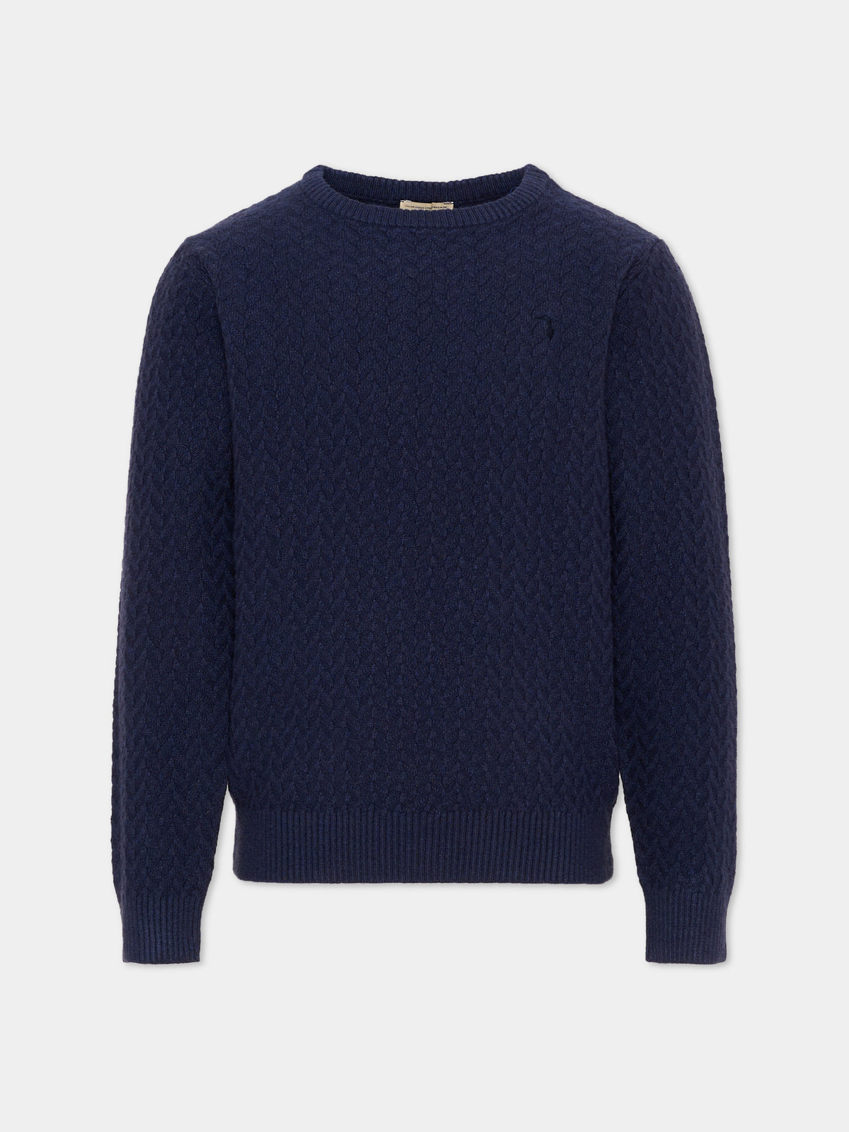 Maglione blu per bambino con logo,Trussardi Junior,TIA26003MA BLUE_NAVAL BLUE NAVAL
