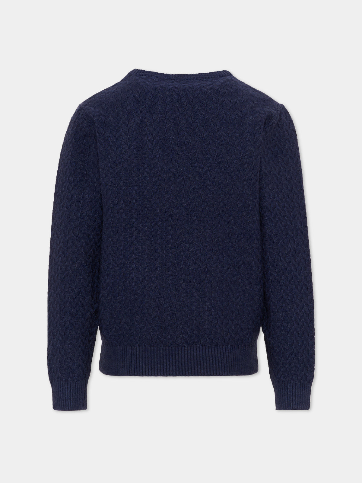 Maglione blu per bambino con logo,Trussardi Junior,TIA26003MA BLUE_NAVAL BLUE NAVAL