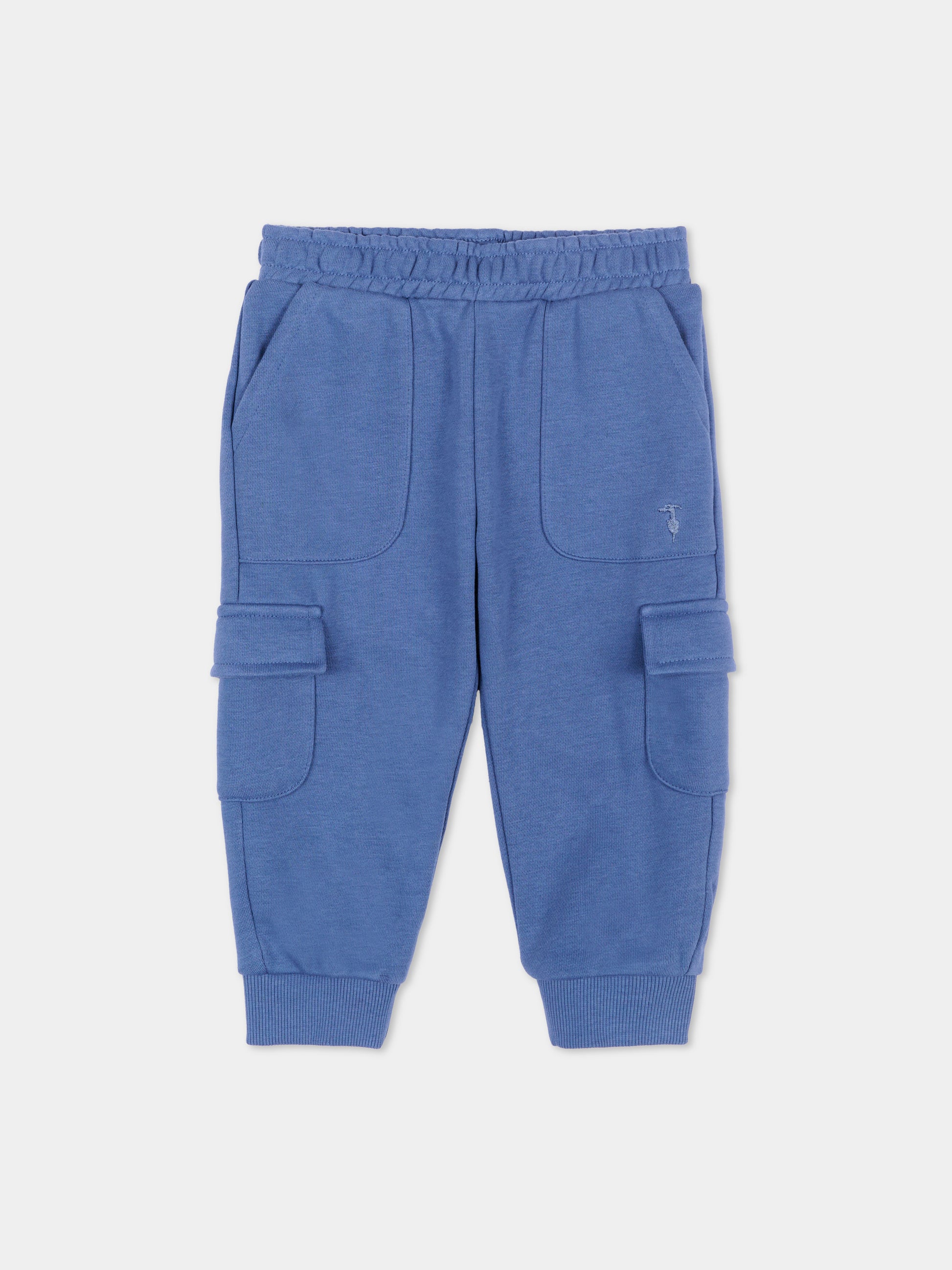 Pantaloni sportivi celeste per neonato con logo,Trussardi Junior,TIA26078PA AVIO AVIO