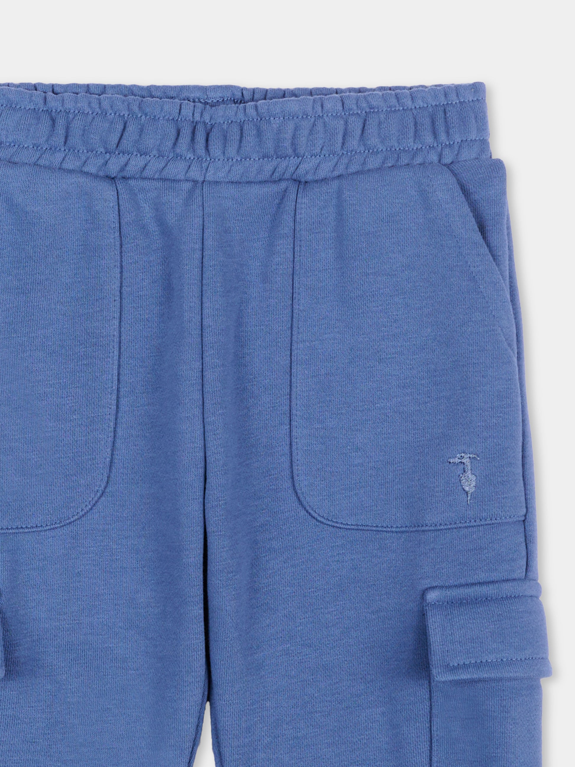 Pantaloni sportivi celeste per neonato con logo,Trussardi Junior,TIA26078PA AVIO AVIO
