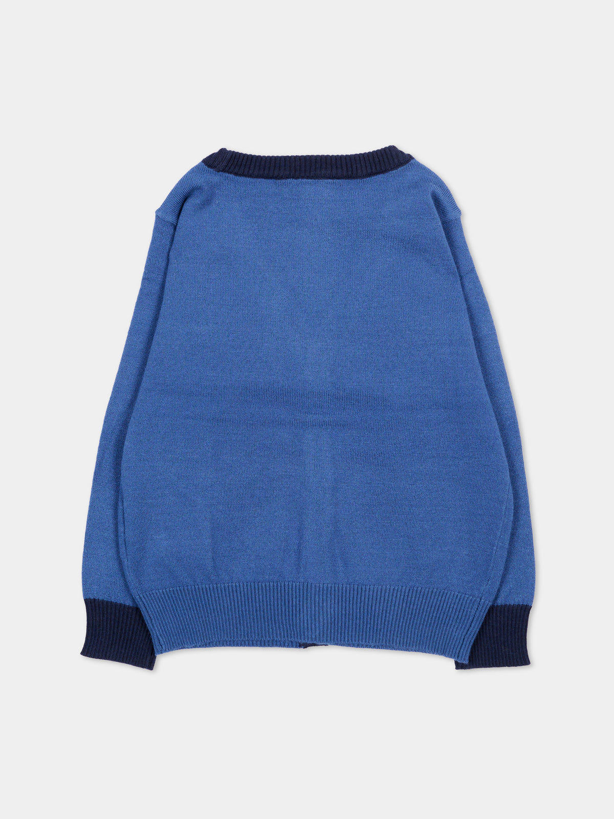 Cardigan blu per neonato con logo,Trussardi Junior,TIA26071CD AVIO/BL.N. AVIO