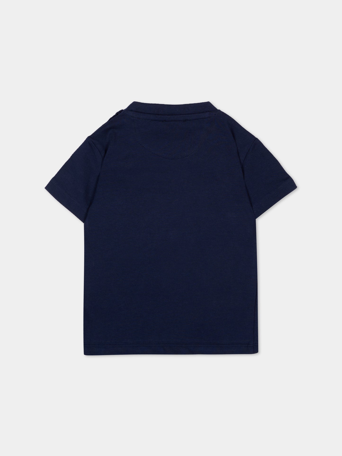 T-Shirt blu per neonato con levrieri,Trussardi Junior,TIA26060TS BLUE_NAVAL BLUE NAVAL