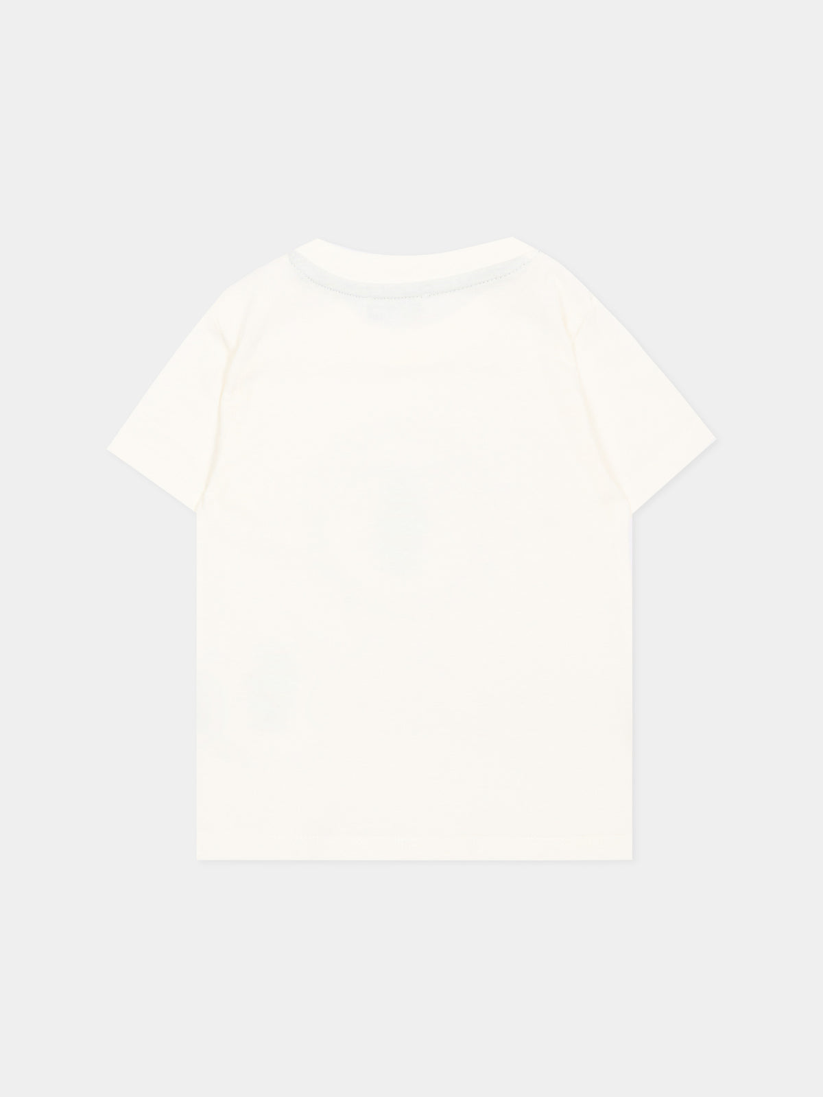 T-shirt avorio per neonato con logo,Trussardi Junior,TIA26108TS OFF-WHITE OFF-WHITE