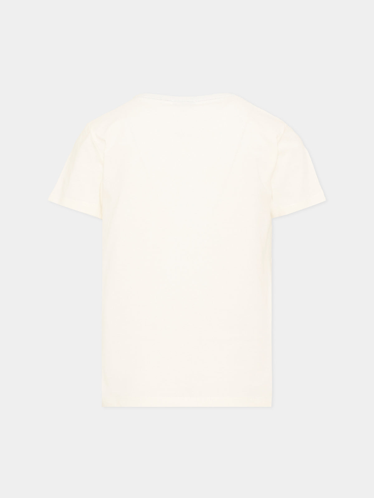 T-shirt avorio per bambino con logo,Trussardi Junior,TIA26108TS OFF-WHITE OFF-WHITE
