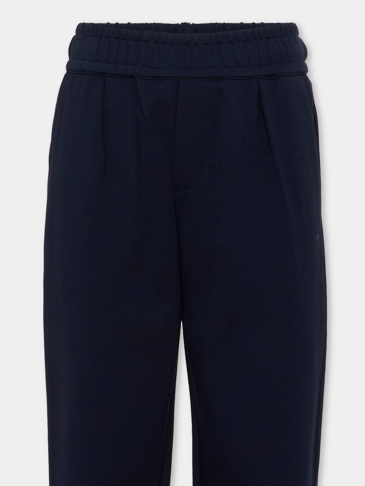 Pantalone blu per bambino con logo,Trussardi Junior,TIA26172PA BLUE_NAVAL BLUE NAVAL