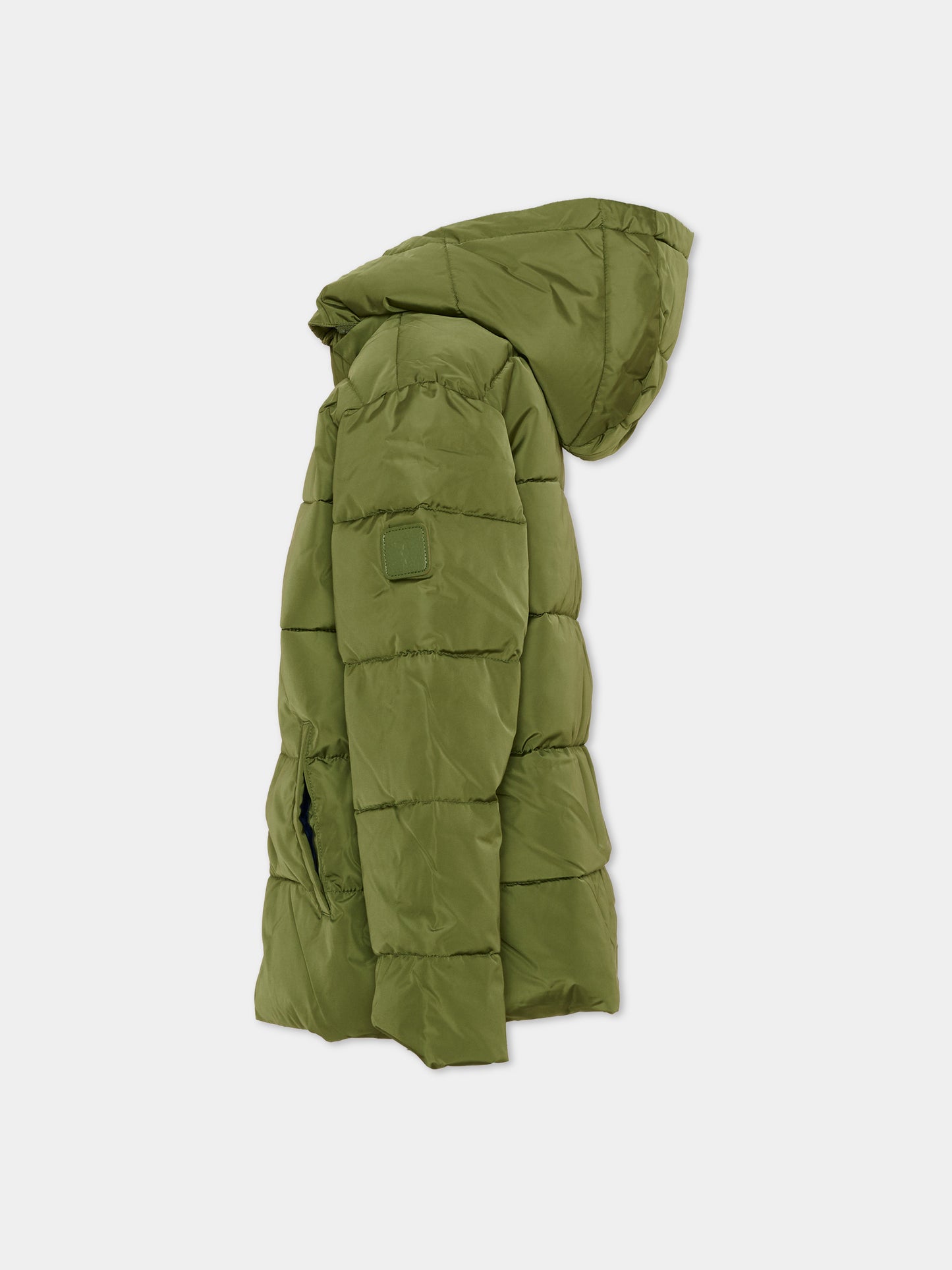 Piumino verde per bambino con cappuccio,Trussardi Junior,TBA26027PI CYPRESS CYPRESS