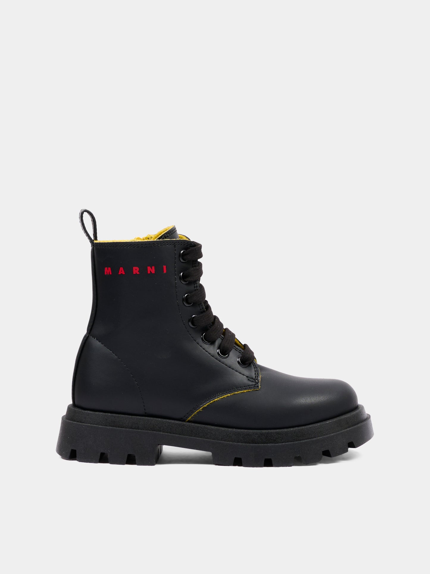 Stivaletti neri per bambini con logo,Marni Kids,83841 VAR1