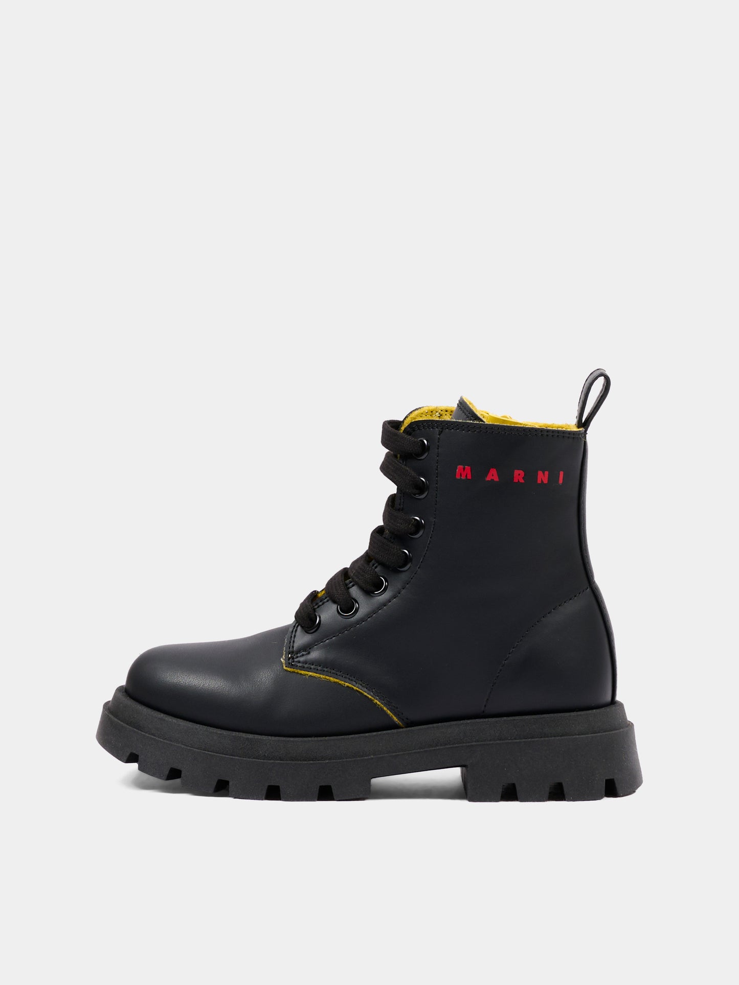Stivaletti neri per bambini con logo,Marni Kids,83841 VAR1
