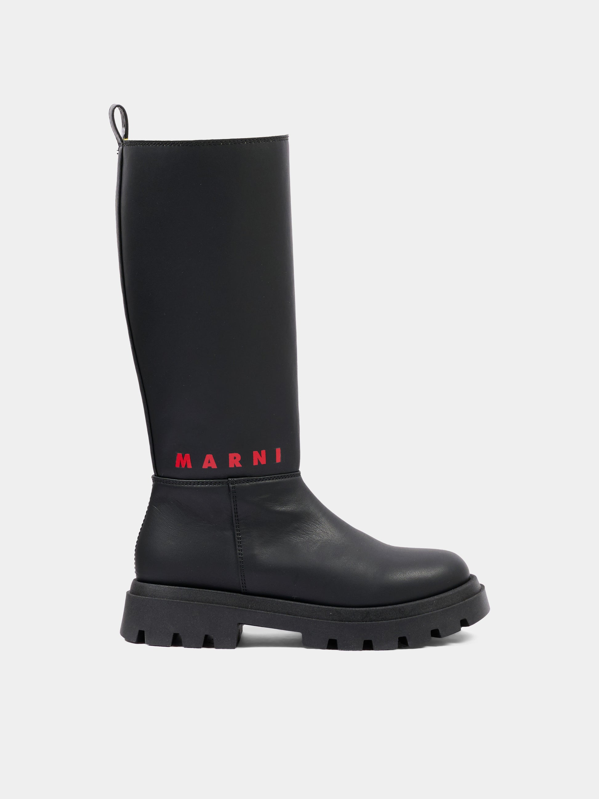 Stivali neri per bambina con logo,Marni Kids,83843 VAR1