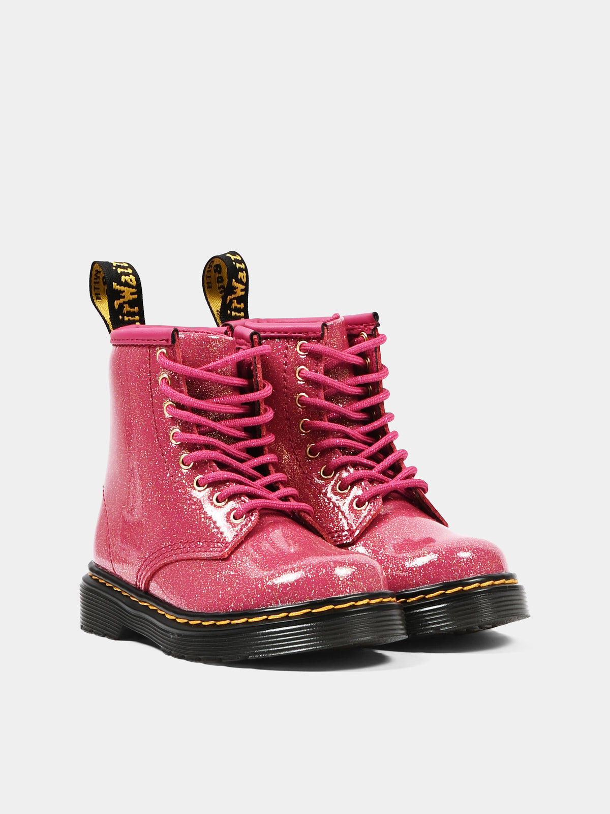 Anfibi fucsia 1460 glitter per bambina,Dr. Martens,1460 T 41435650 FUCHSIA NEBULA GLITTER
