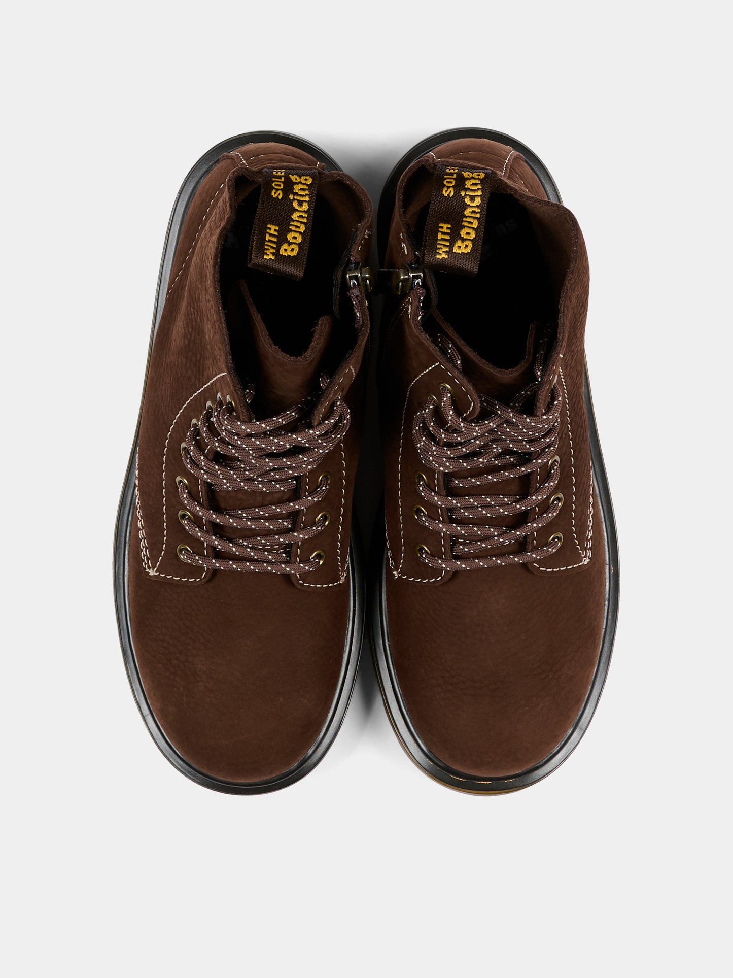 Anfibi 1460 marroni per bambino,Dr. Martens,1460 PASCAL Y 42169200 DARK BROWN TUMBLED NUBUCK