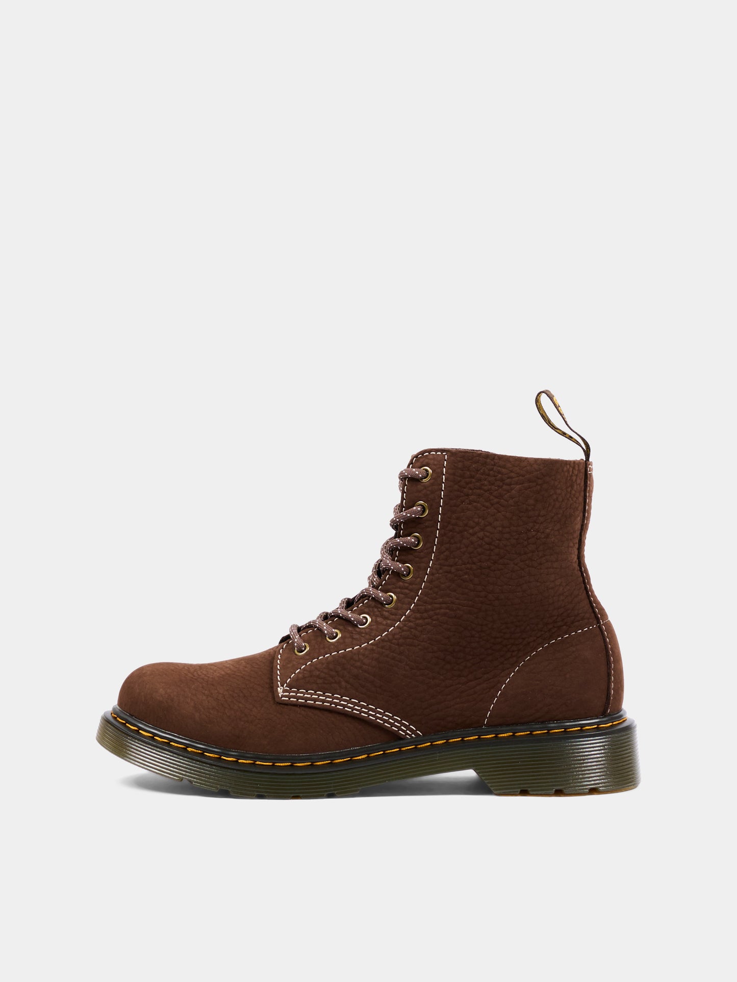 Anfibi 1460 marroni per bambino,Dr. Martens,1460 PASCAL Y 42169200 DARK BROWN TUMBLED NUBUCK