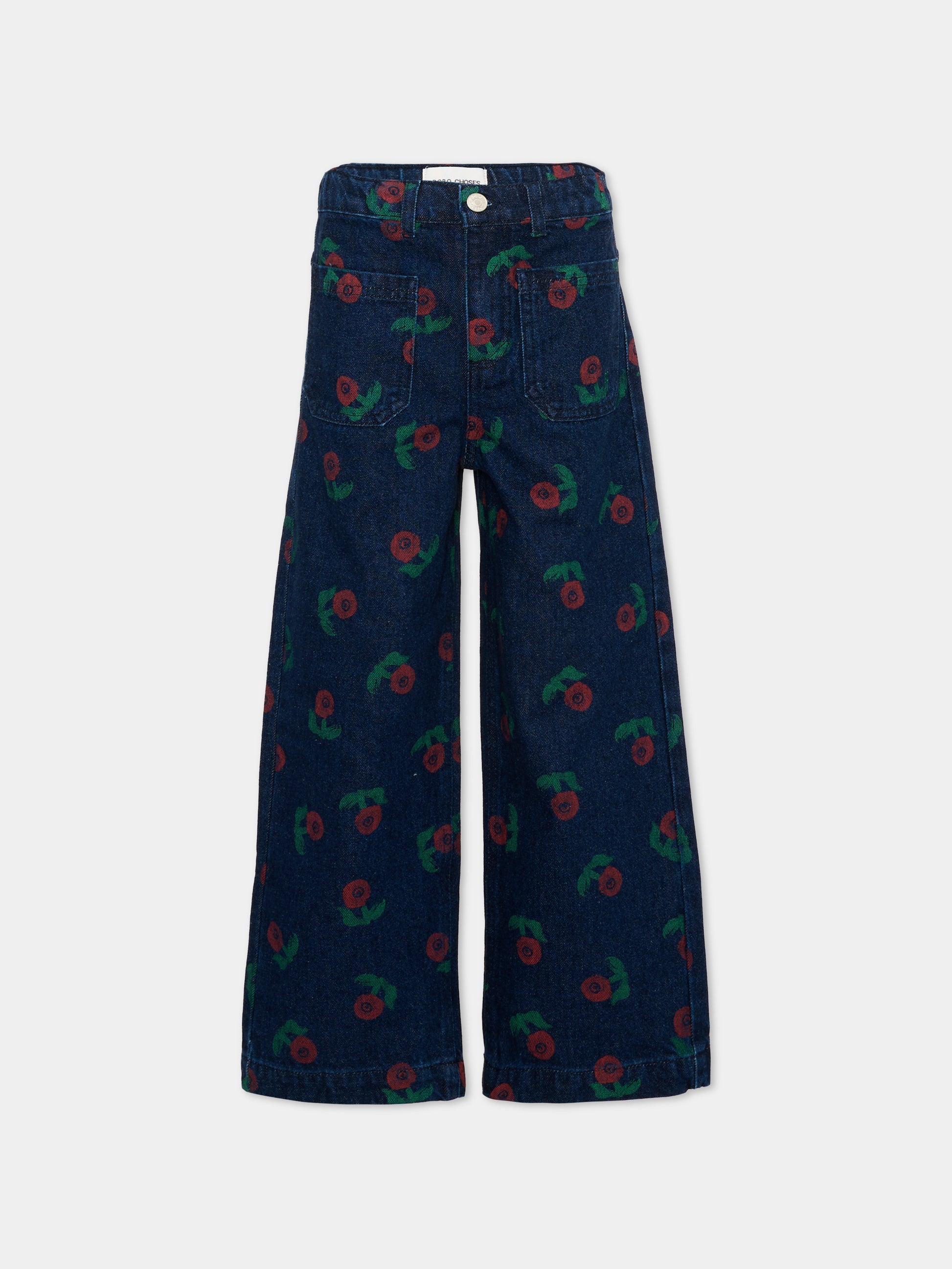 Jeans denim per bambina con stampa,Bobo Choses,B226AC070