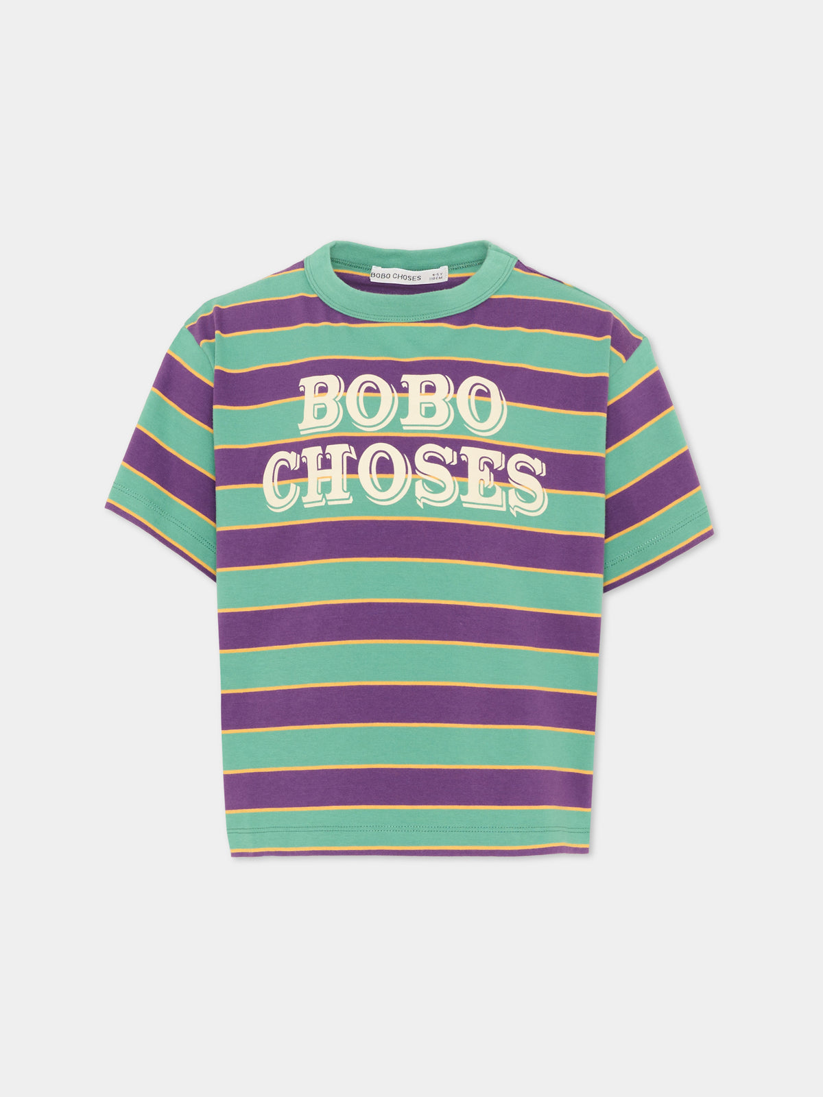 T-shirt a manica corta multicolor per bambini rigata,Bobo Choses,B226AC111