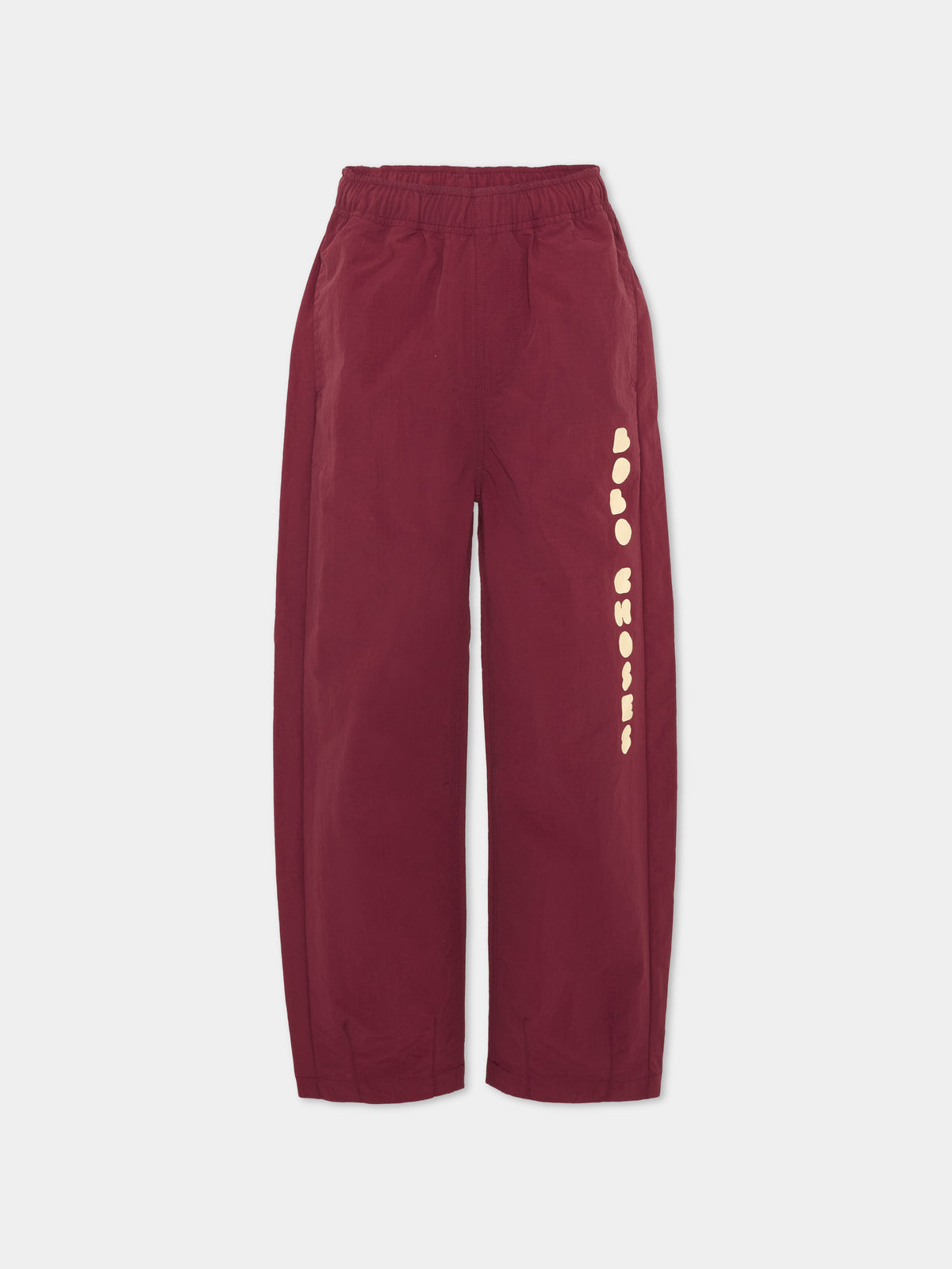 Pantalone bordeaux con logo per bambino,Bobo Choses,B226AC121