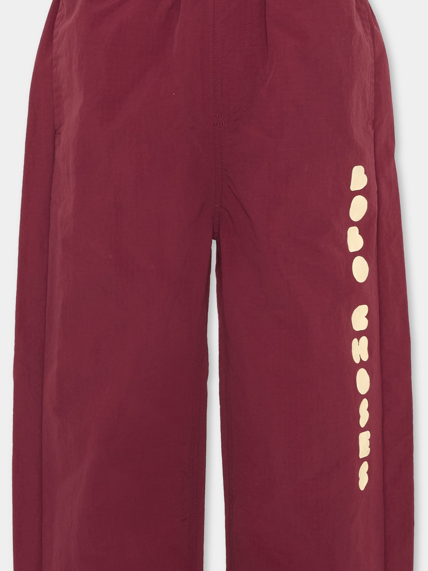 Pantalone bordeaux con logo per bambino,Bobo Choses,B226AC121