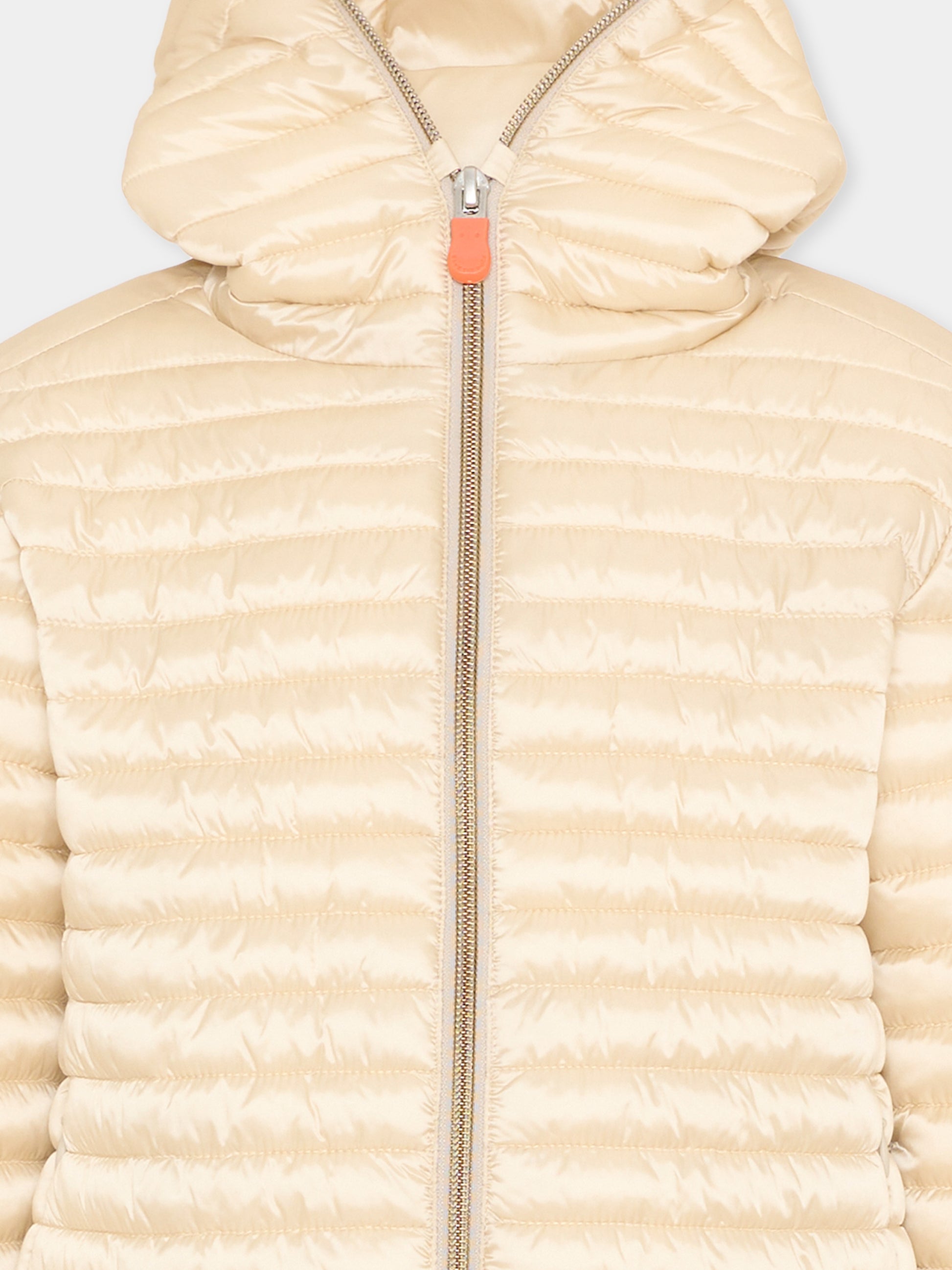 Piumino beige Rosy per bambini,Save The Duck Kids,J32310G IRIS20 40034