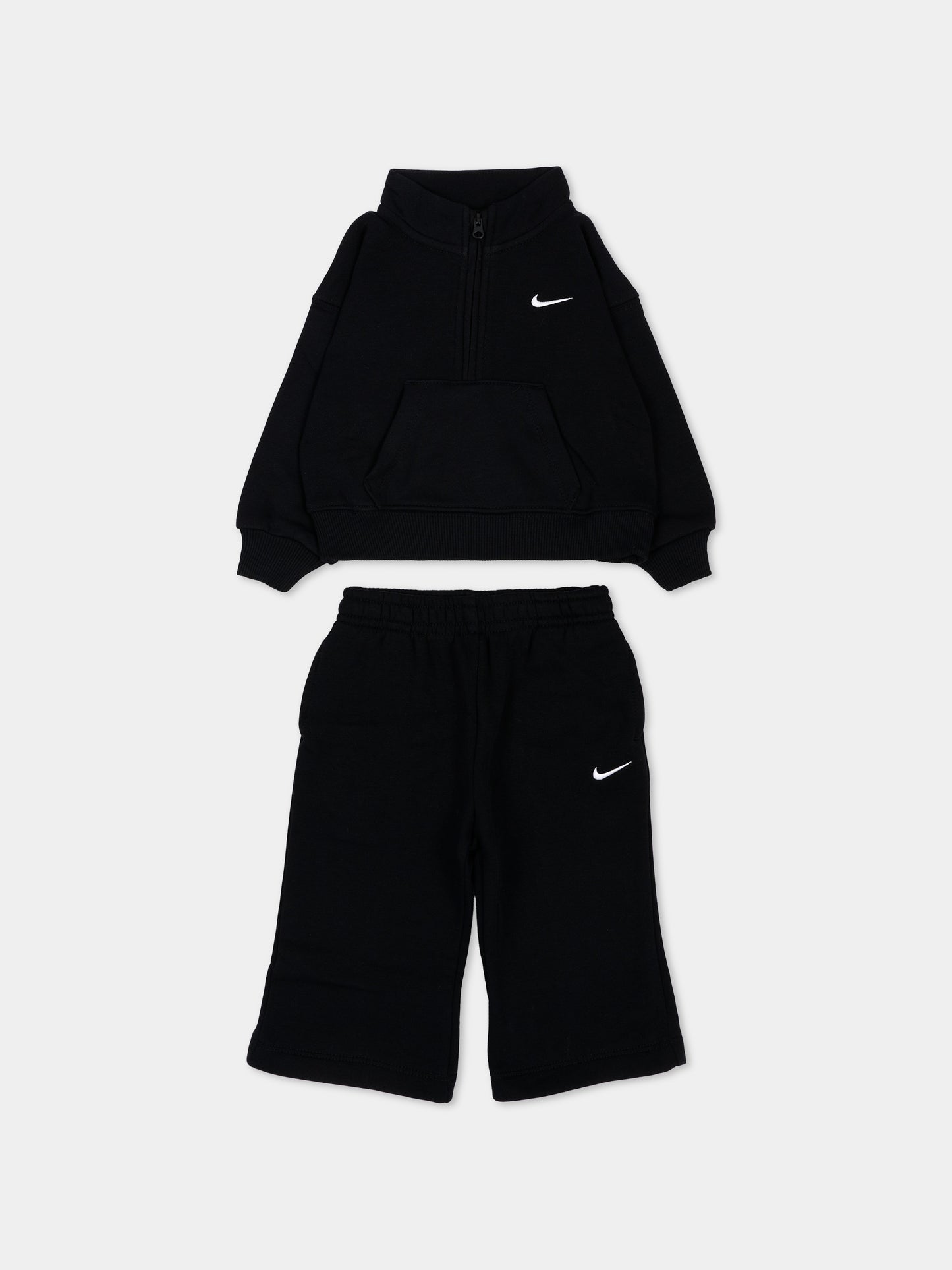 Completo sportivo nero per neonati con logo,Nike,16P242 023