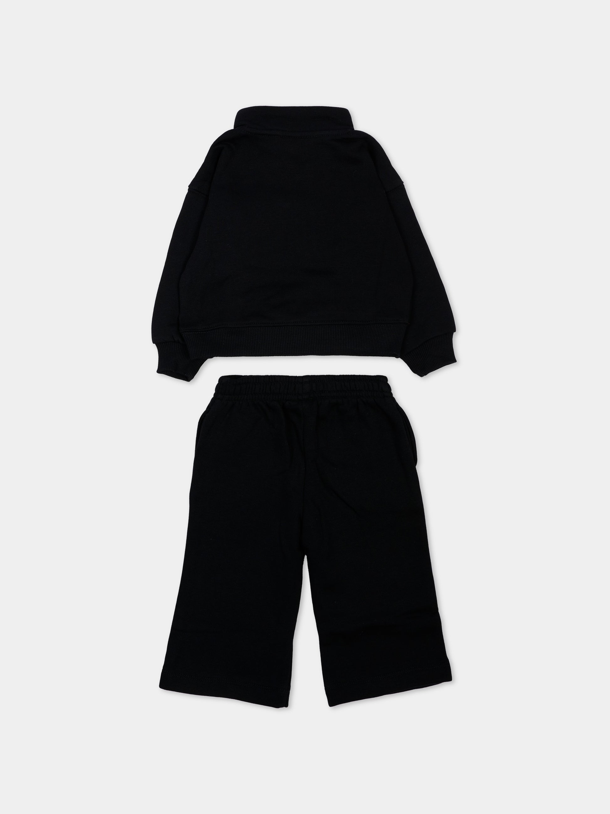 Completo sportivo nero per neonati con logo,Nike,16P242 023