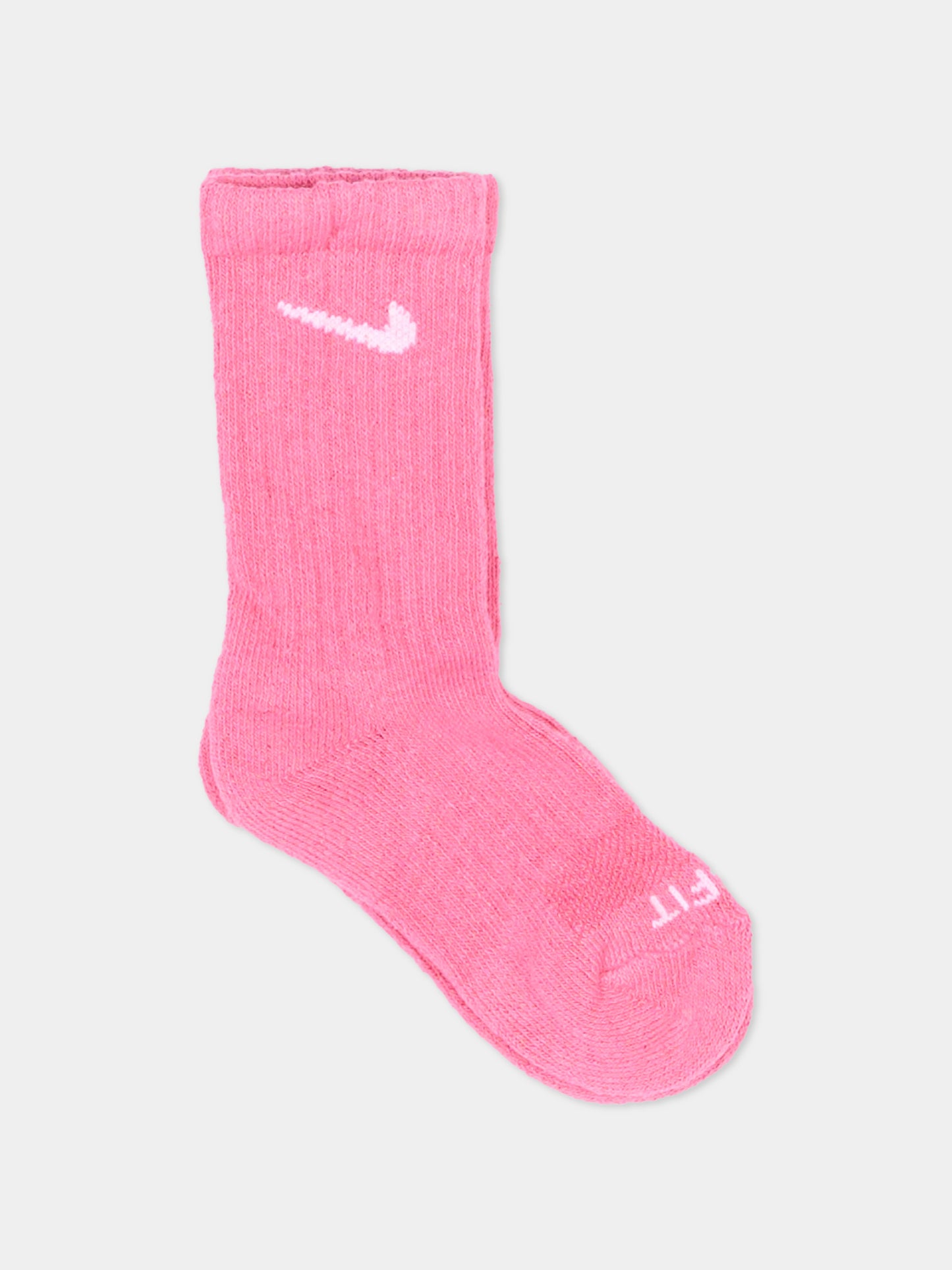 Calza spugna rosa per bambina con logo,Nike,UN0019 V12/RN0019 V12