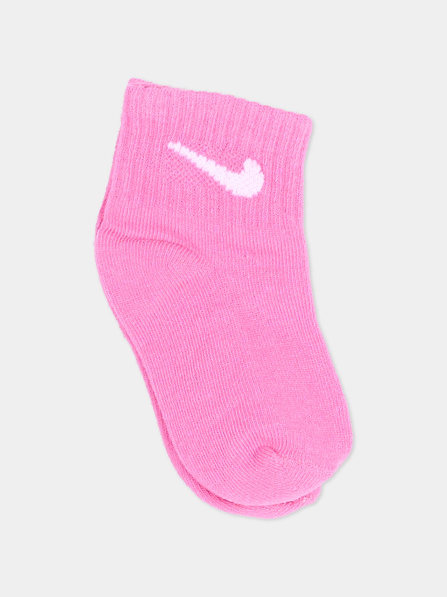Calza spugna rosa per bambina con logo,Nike,NN0641 V12