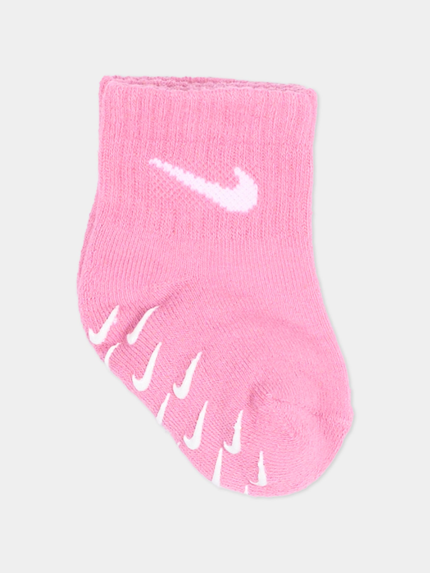 Calza spugna rosa per neonata con logo,Nike,NN1131 ACG