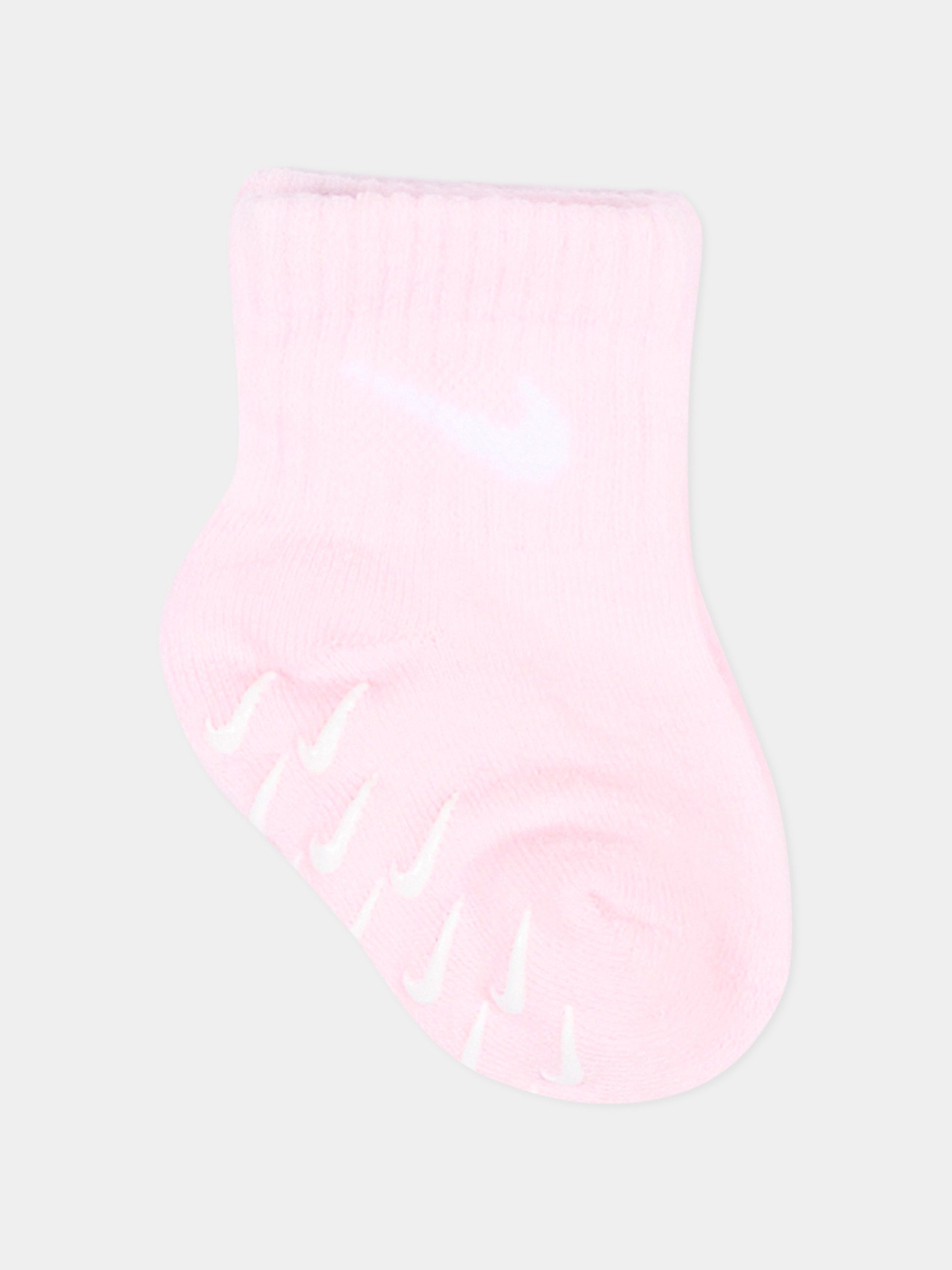 Calza spugna rosa per neonata con logo,Nike,NN1131 ACG