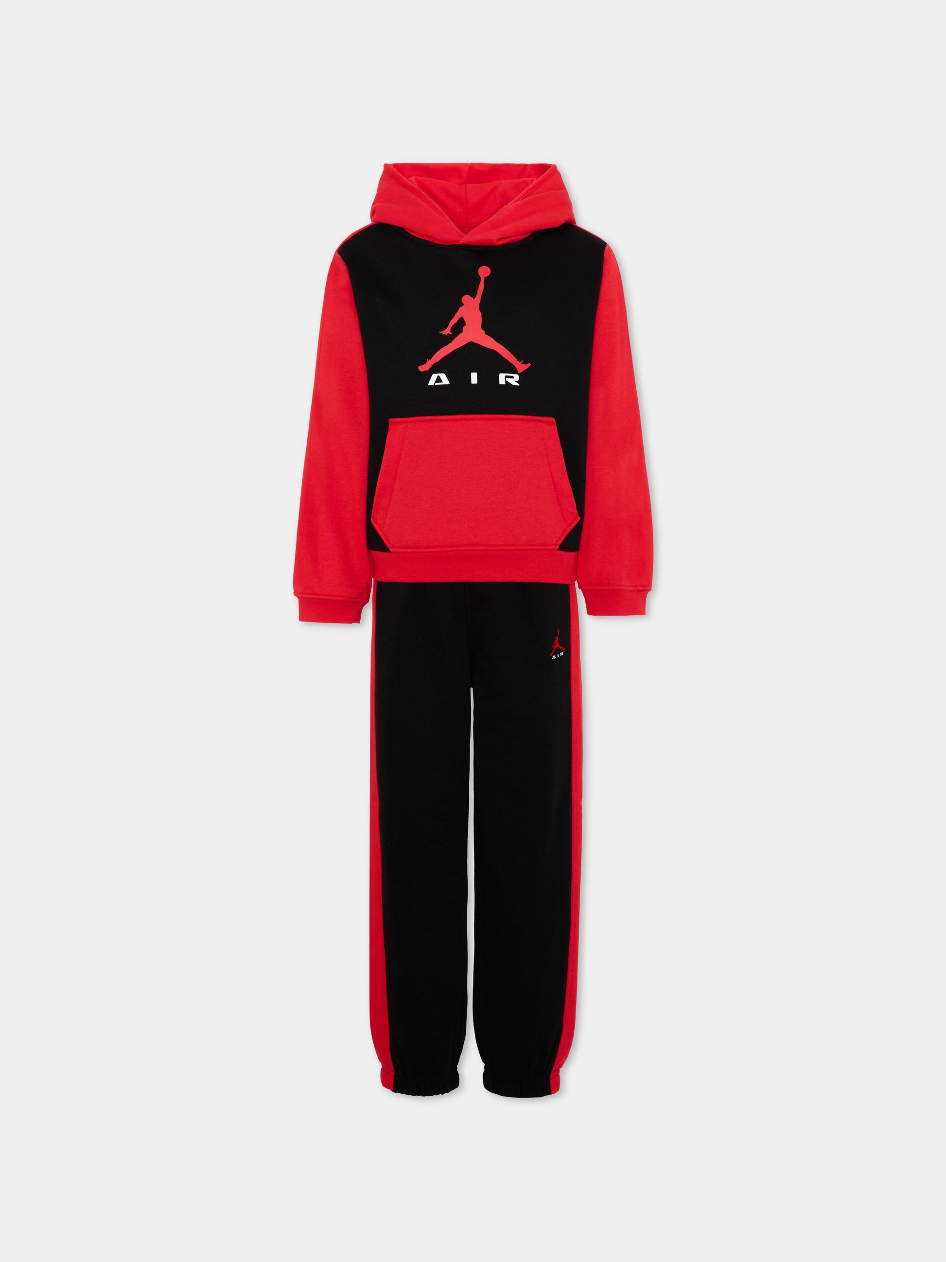 Completo sportivo rosso per bambino con logo,Jordan,85G184 R0P